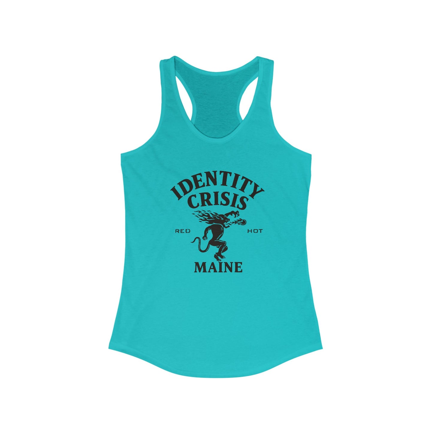 Identity Crisis Women's Racerback Tank Fireball Edition