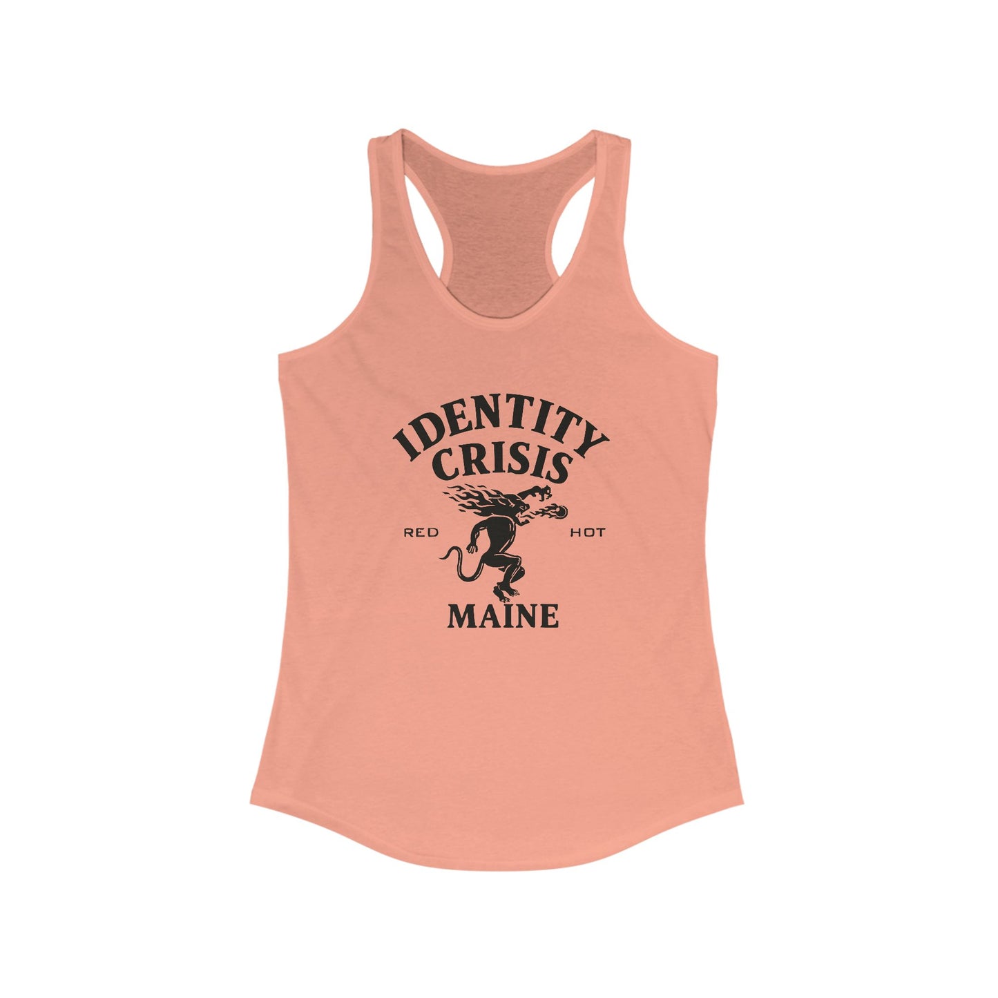Identity Crisis Women's Racerback Tank Fireball Edition