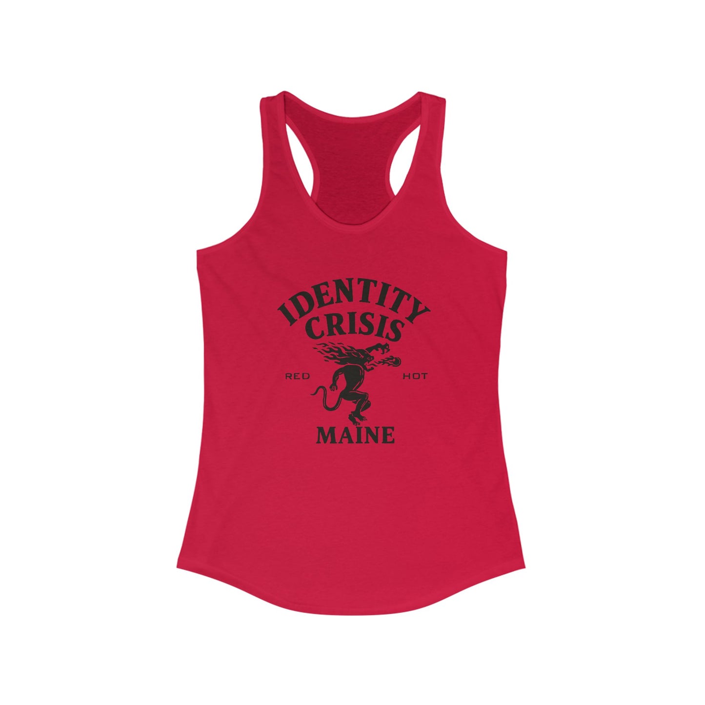 Identity Crisis Women's Racerback Tank Fireball Edition