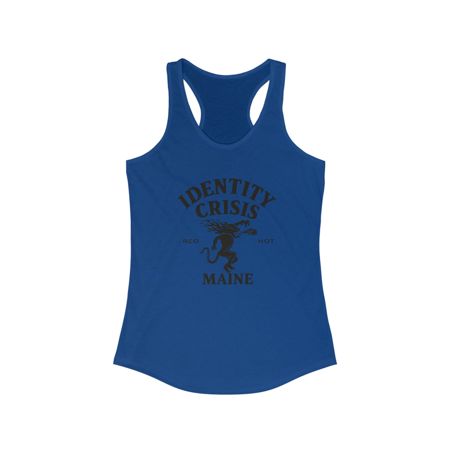Identity Crisis Women's Racerback Tank Fireball Edition