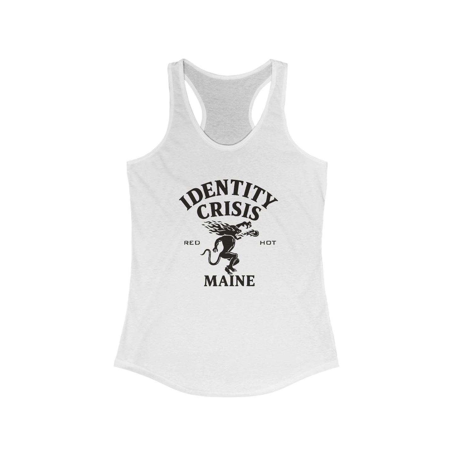 Identity Crisis Women's Racerback Tank Fireball Edition