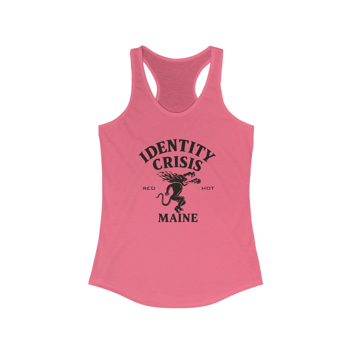 Identity Crisis Women's Racerback Tank Fireball Edition