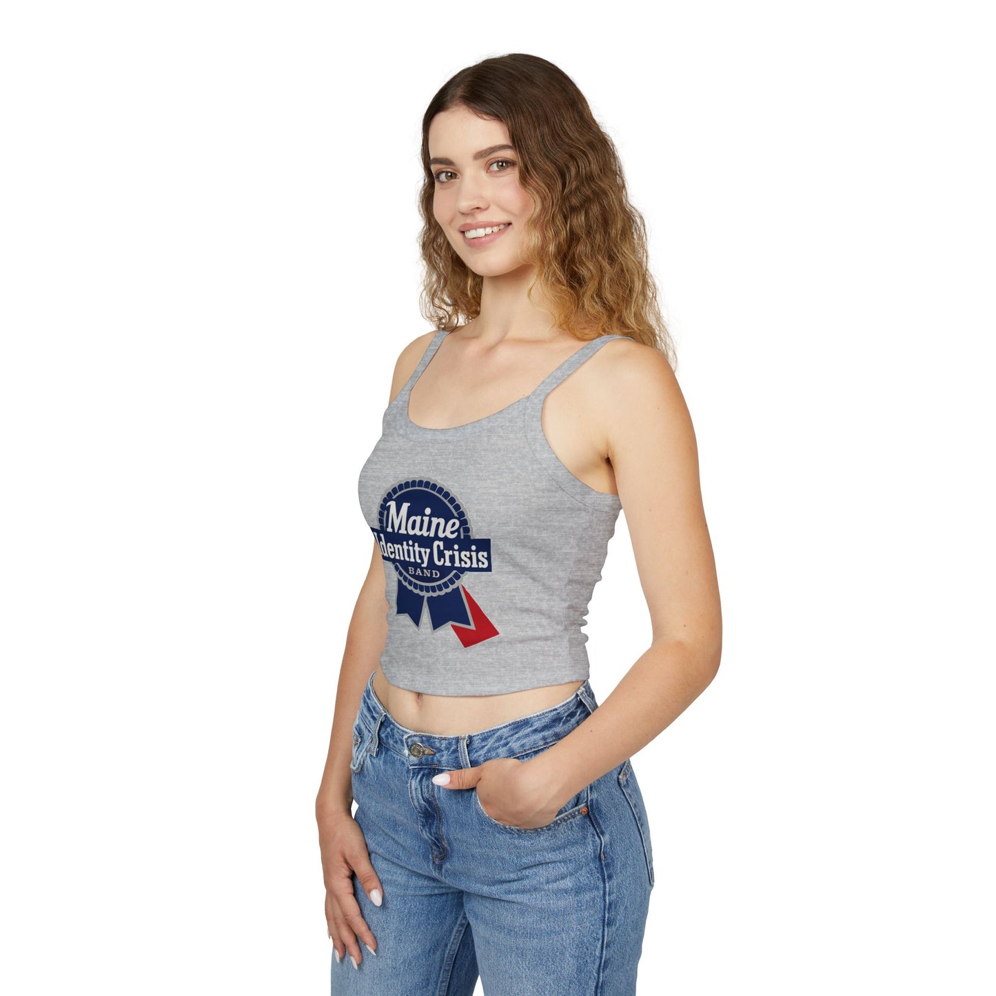 Identity Crisis Women's Spaghetti Strap Tank Top Pabst Blue Ribbon Edition