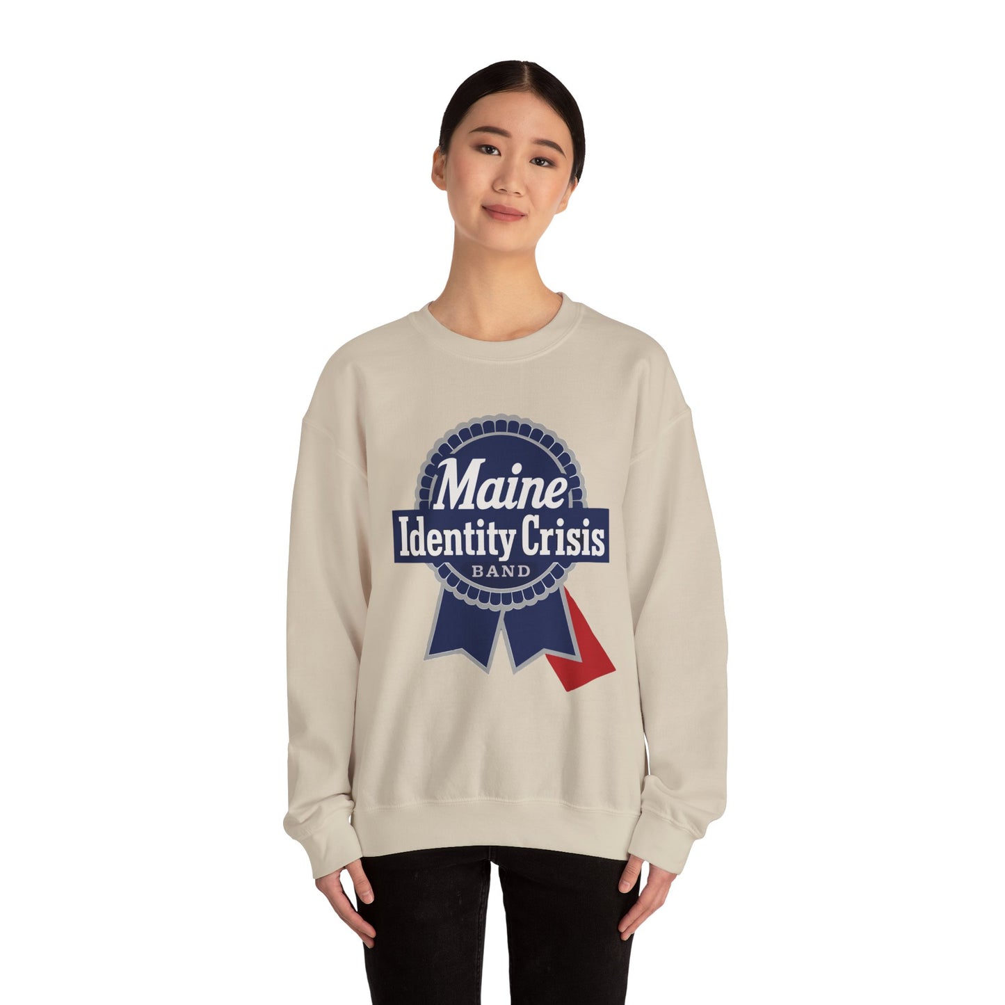 Identity Crisis Unisex Crewneck Sweatshirt Pabst Blue Ribbon Edition