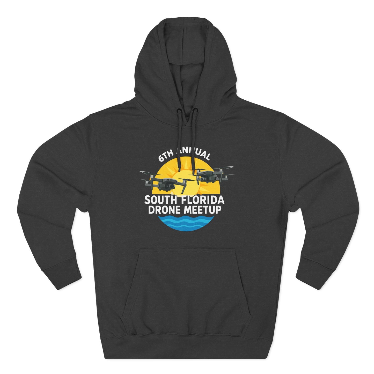 6th Annual South Florida Drone Meetup Hoodie - Dark Colors Cozy Fleece