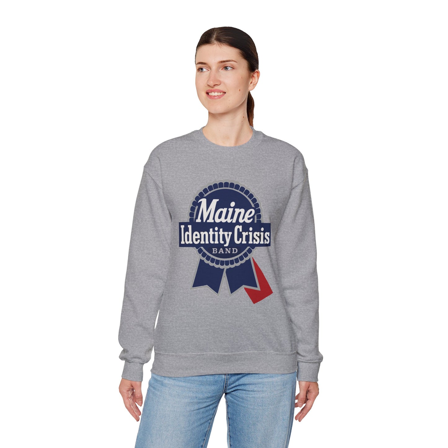 Identity Crisis Unisex Crewneck Sweatshirt Pabst Blue Ribbon Edition