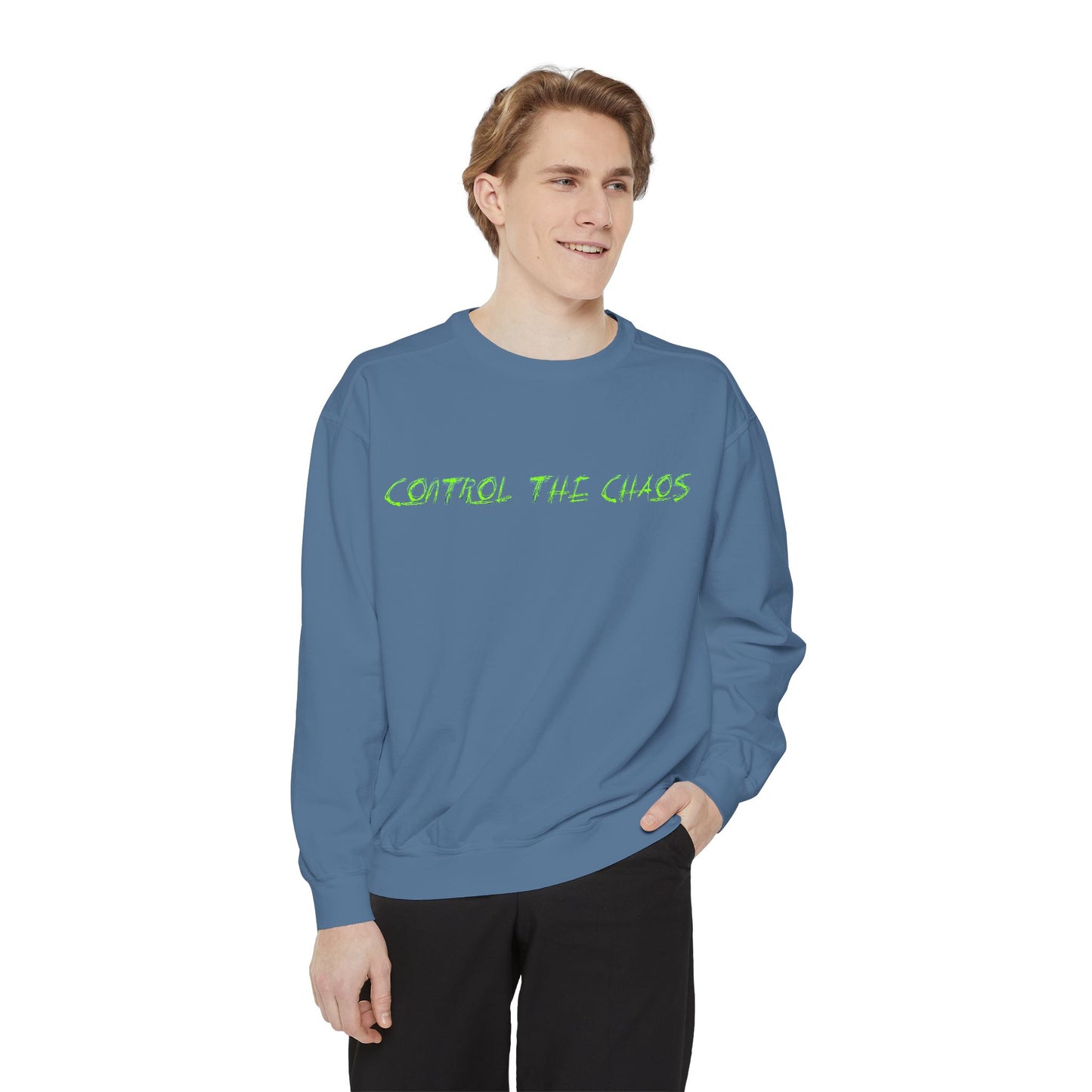 Unisex Sweatshirt - Control the Chaos, Drift Therapy, Casual Wear, Gift for Car Lovers, Everyday Comfort, Streetwear Style