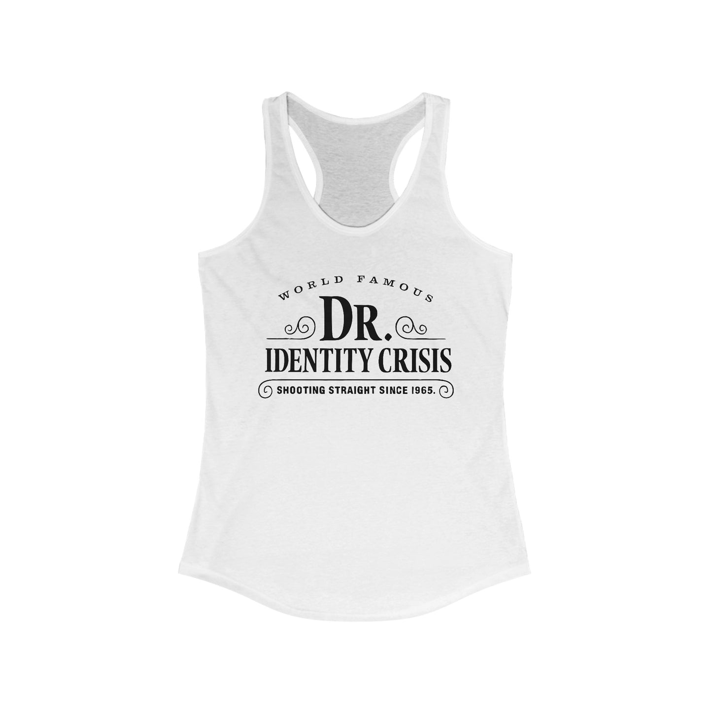 Identity Crisis Women's Racerback Tank Dr. McGillicuddy's Edition