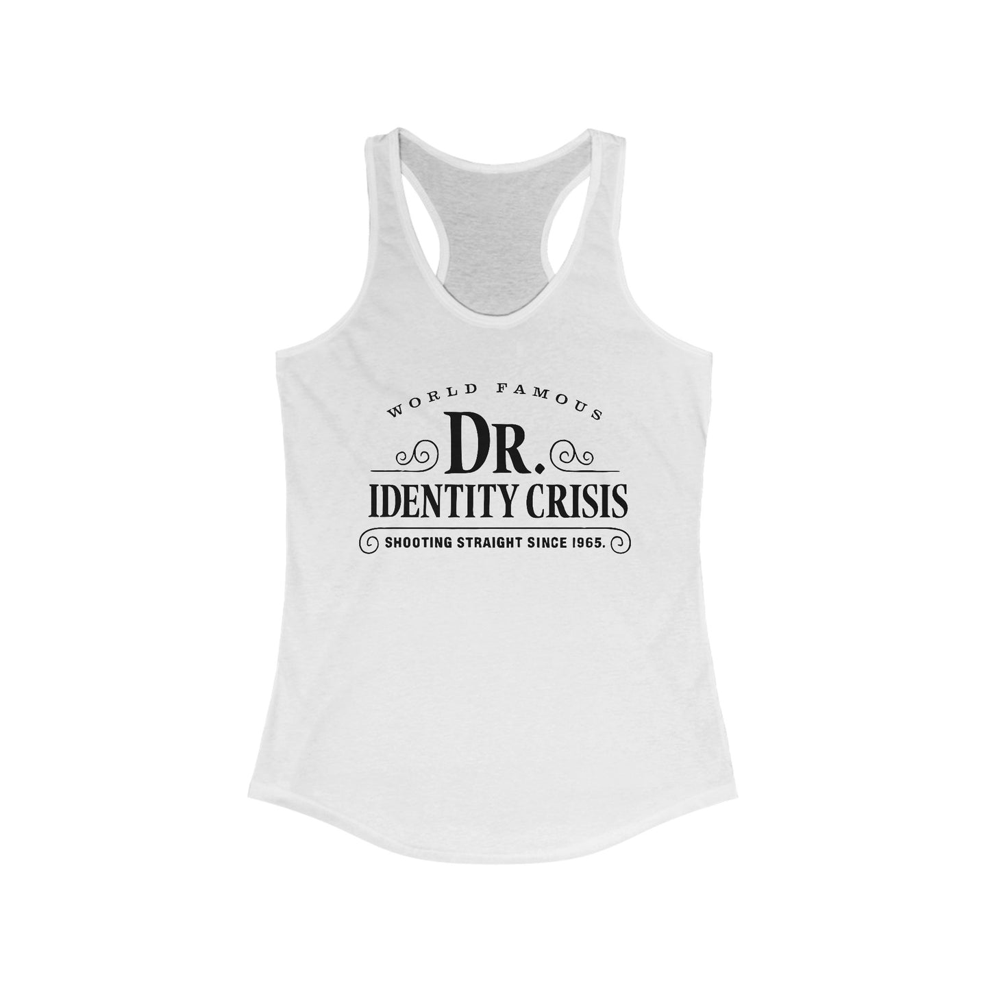 Identity Crisis Women's Racerback Tank Dr. McGillicuddy's Edition