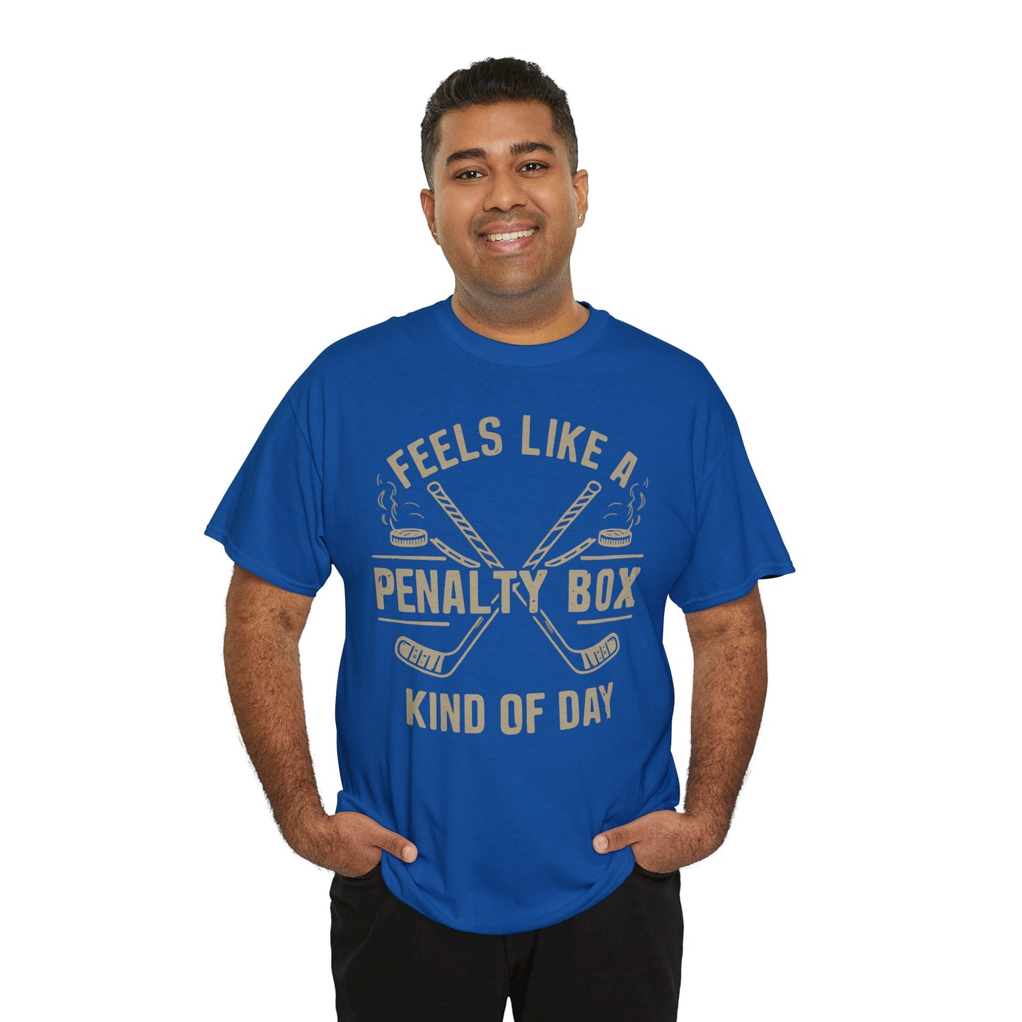 Penalty Box Unisex Heavy Cotton Tee, Funny T-Shirt, Hockey Fan Gift, Sports Apparel, Casual Wear, Game Day Clothing
