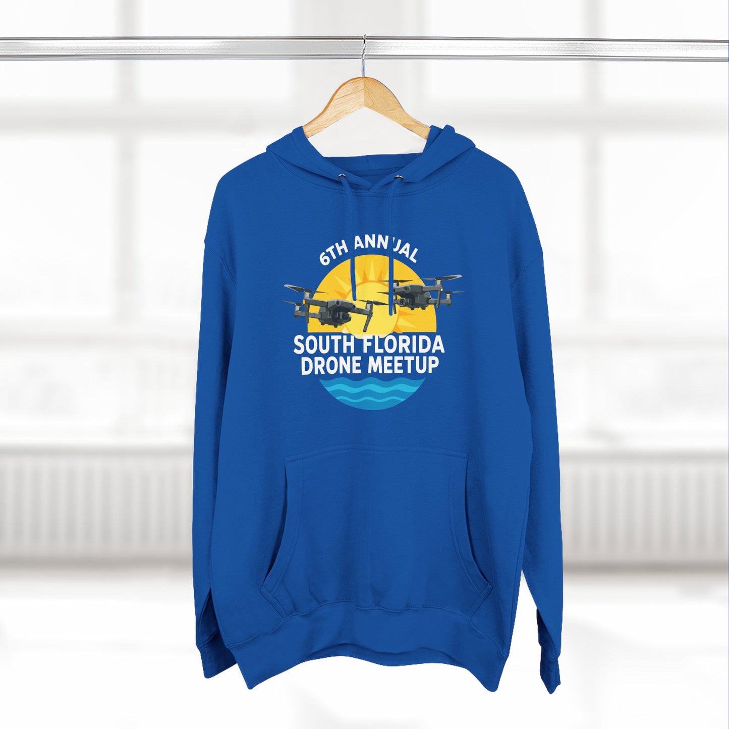 6th Annual South Florida Drone Meetup Hoodie - Dark Colors Cozy Fleece