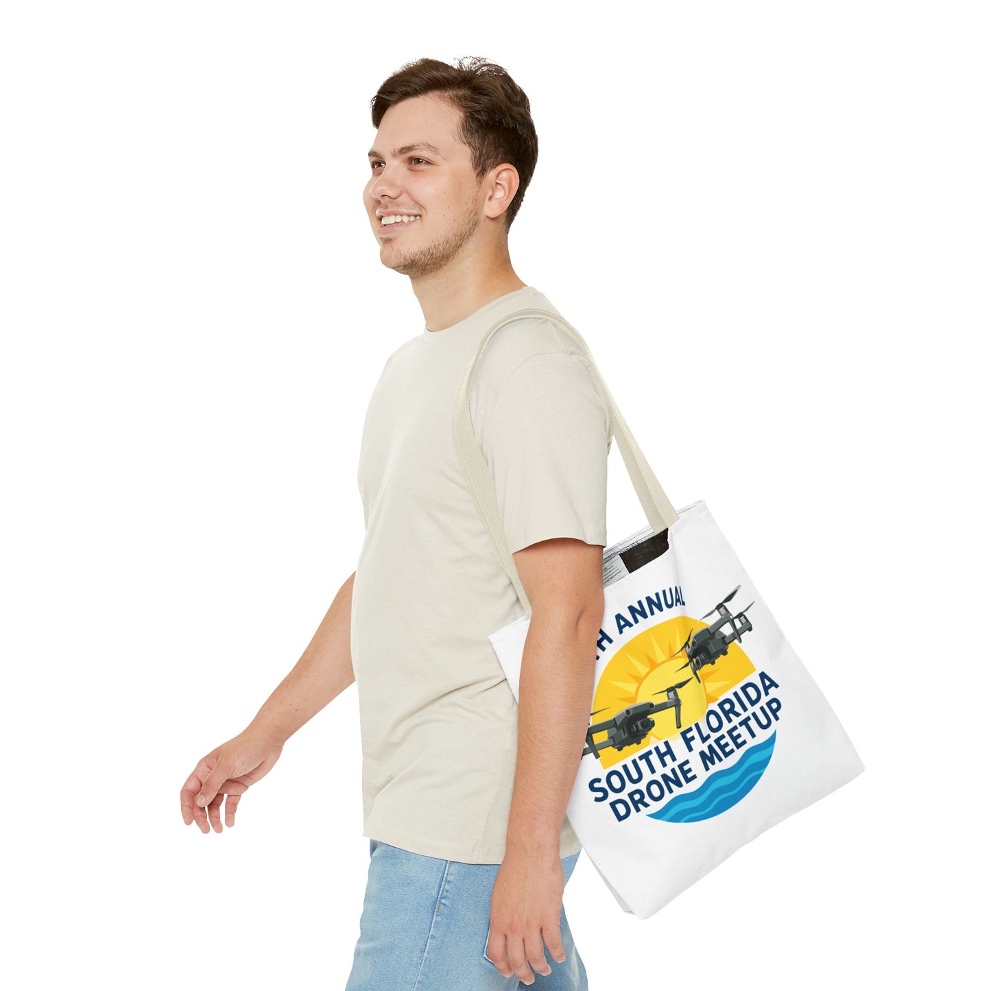 6th Annual South Florida Drone Meetup Light Colored Tote Bag