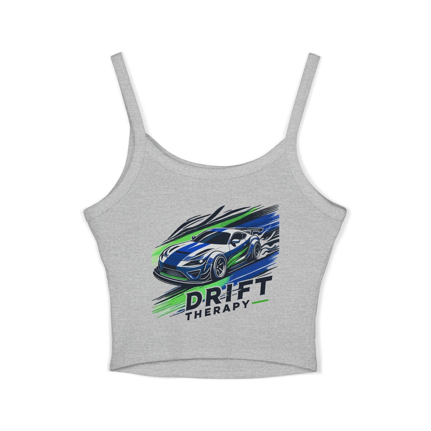 Women's Spaghetti Strap Tank Top, Control the Chaos, Drift Therapy, Summer Vibes, Casual Wear, Gift for Car Enthusiasts