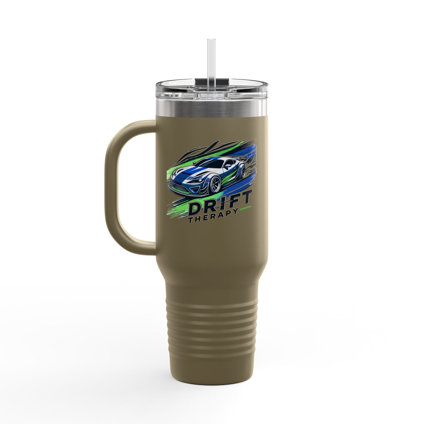 Drift Therapy Insulated Travel Mug | 40oz | Car Enthusiast Gift | Perfect for Road Trips, Coffee Lovers, Sports Fans, Outdoors