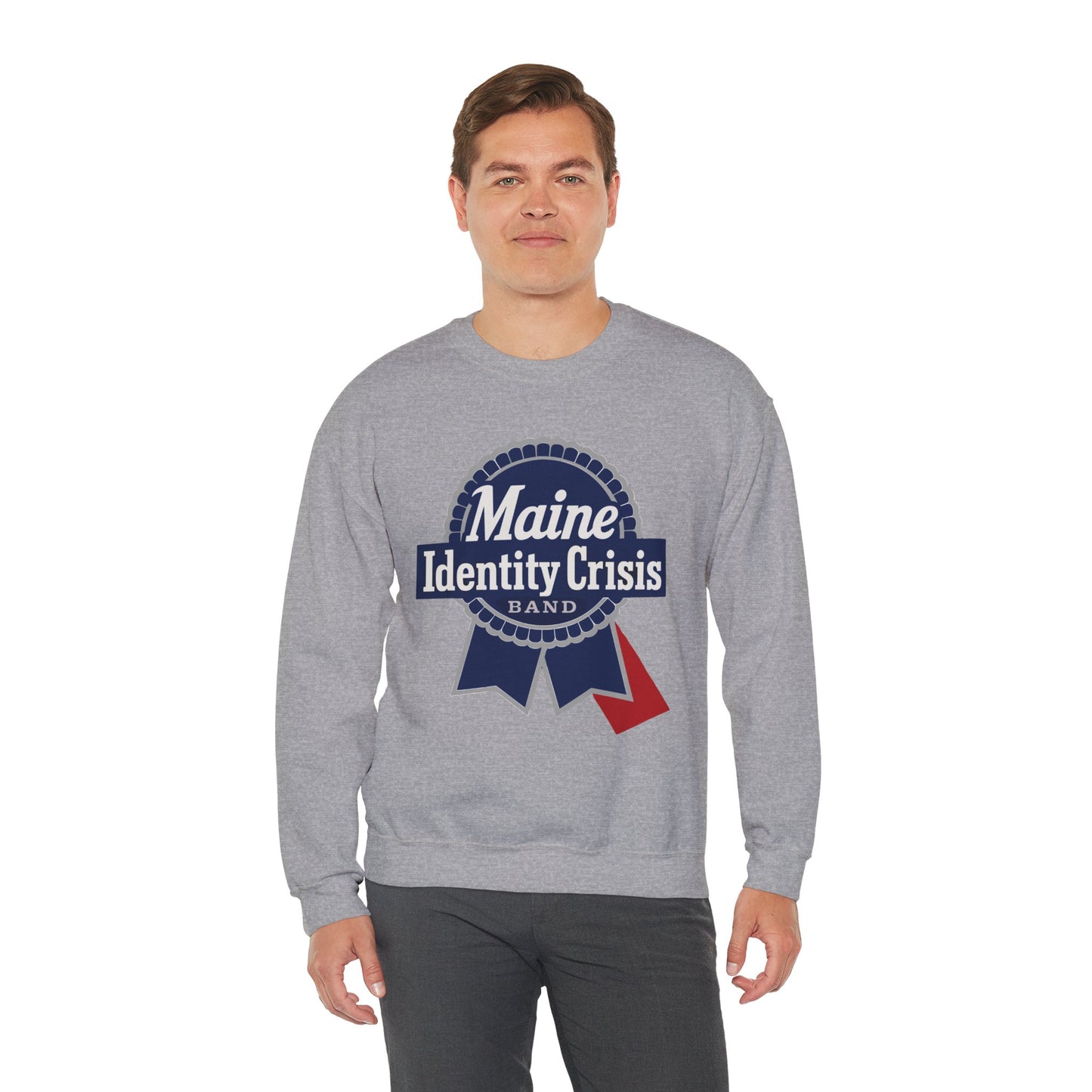 Identity Crisis Unisex Crewneck Sweatshirt Pabst Blue Ribbon Edition