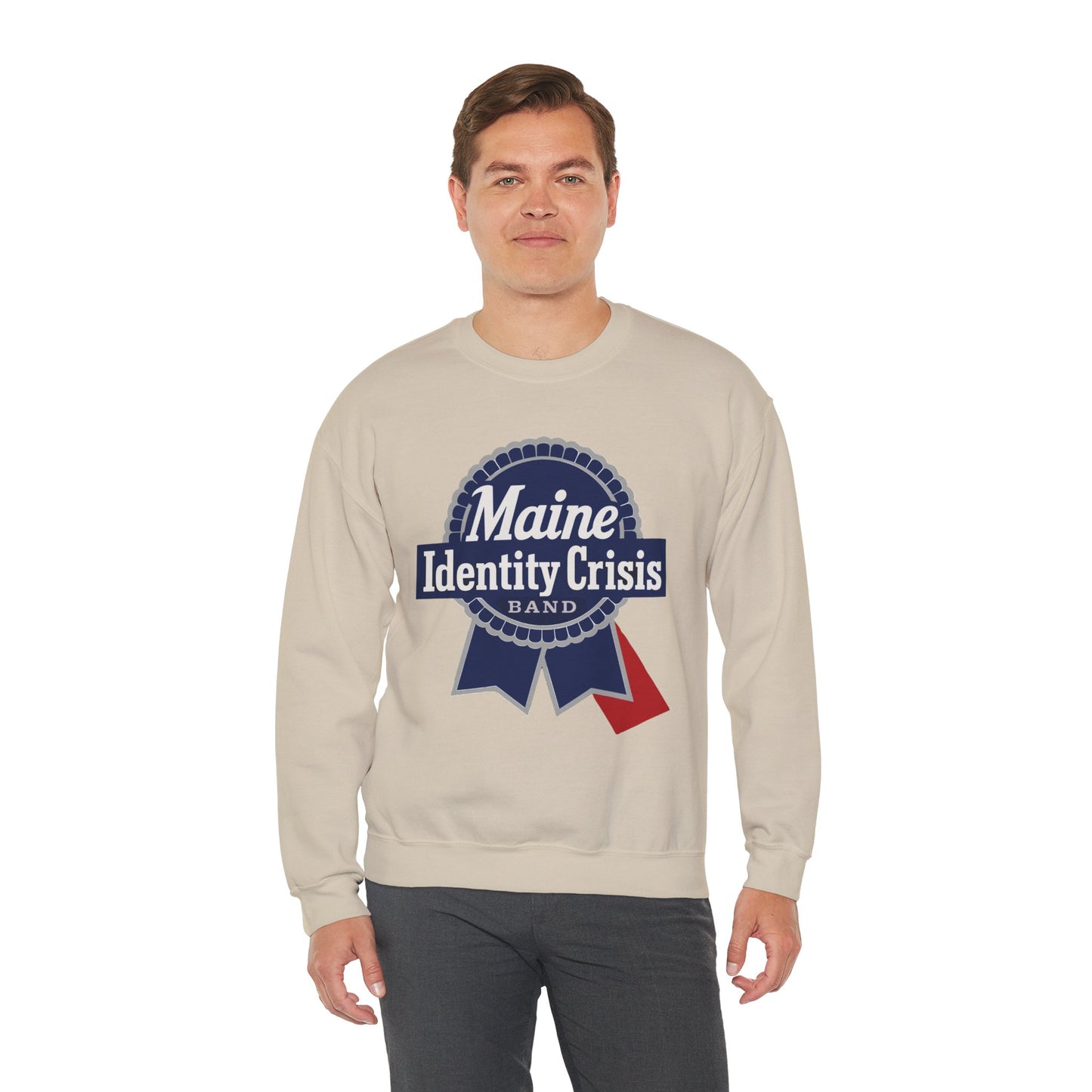 Identity Crisis Unisex Crewneck Sweatshirt Pabst Blue Ribbon Edition