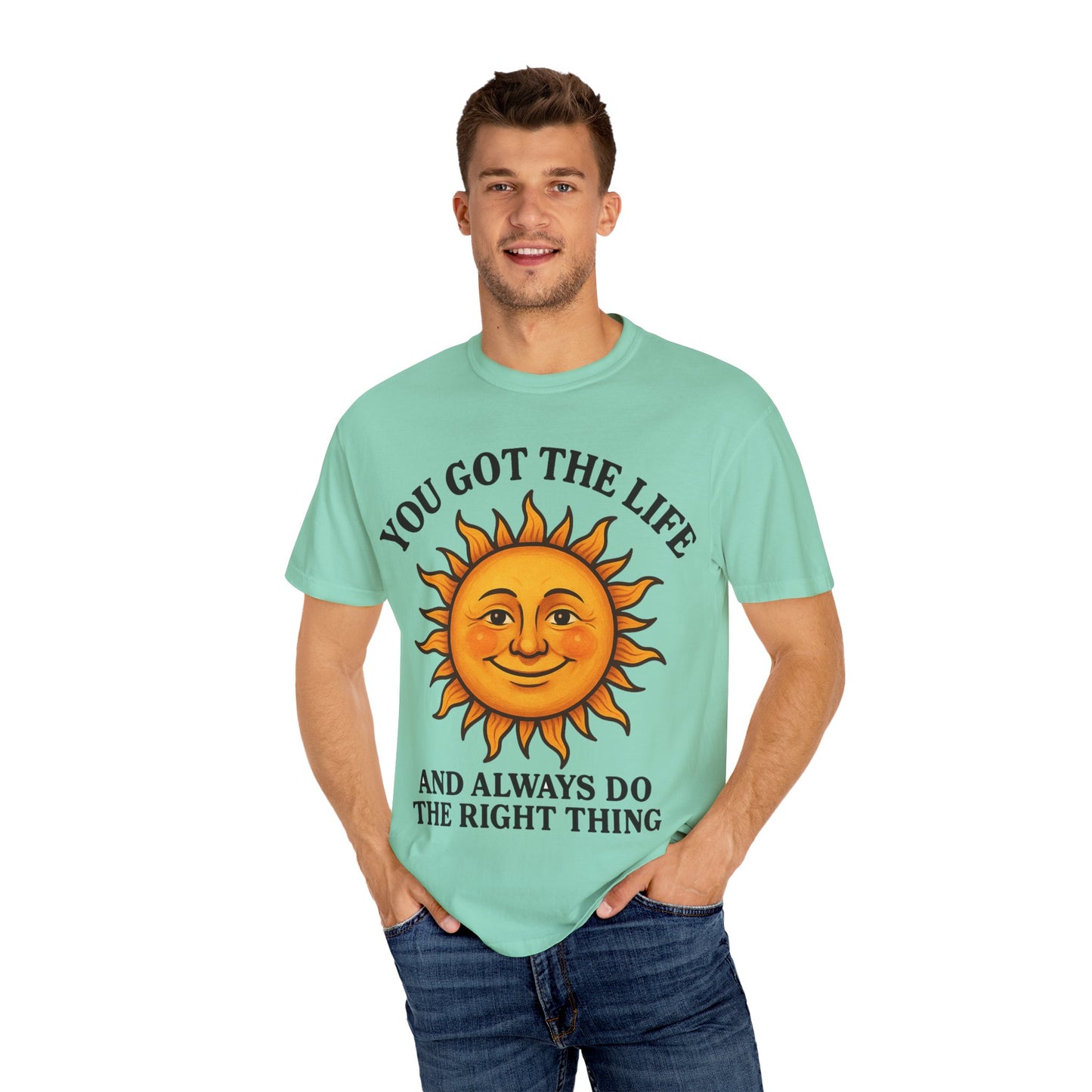 Sunny Vibes T-Shirt, Inspirational Tee for Positive Energy, Gift for Friends, Summer Fashion, Relaxed Lifestyle Wear