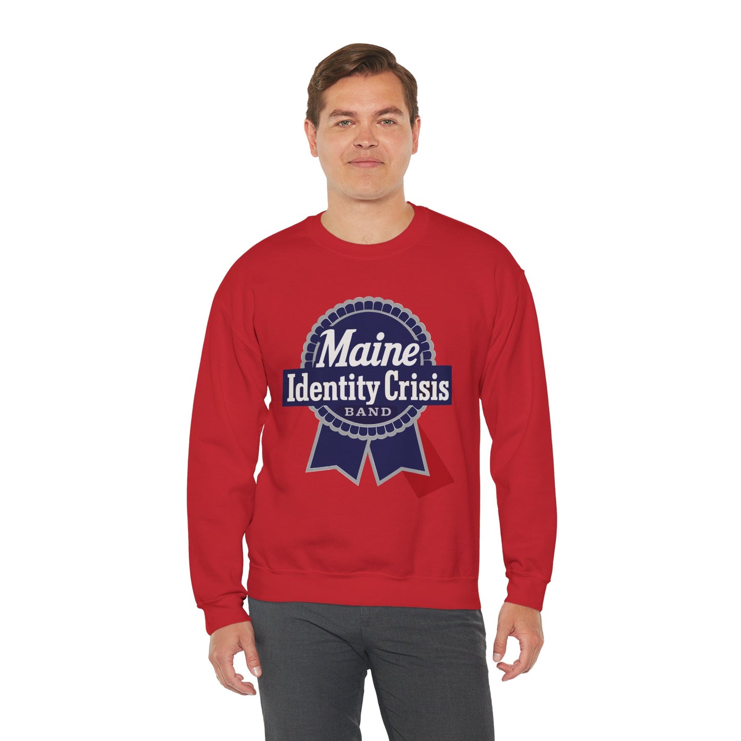 Identity Crisis Unisex Crewneck Sweatshirt Pabst Blue Ribbon Edition