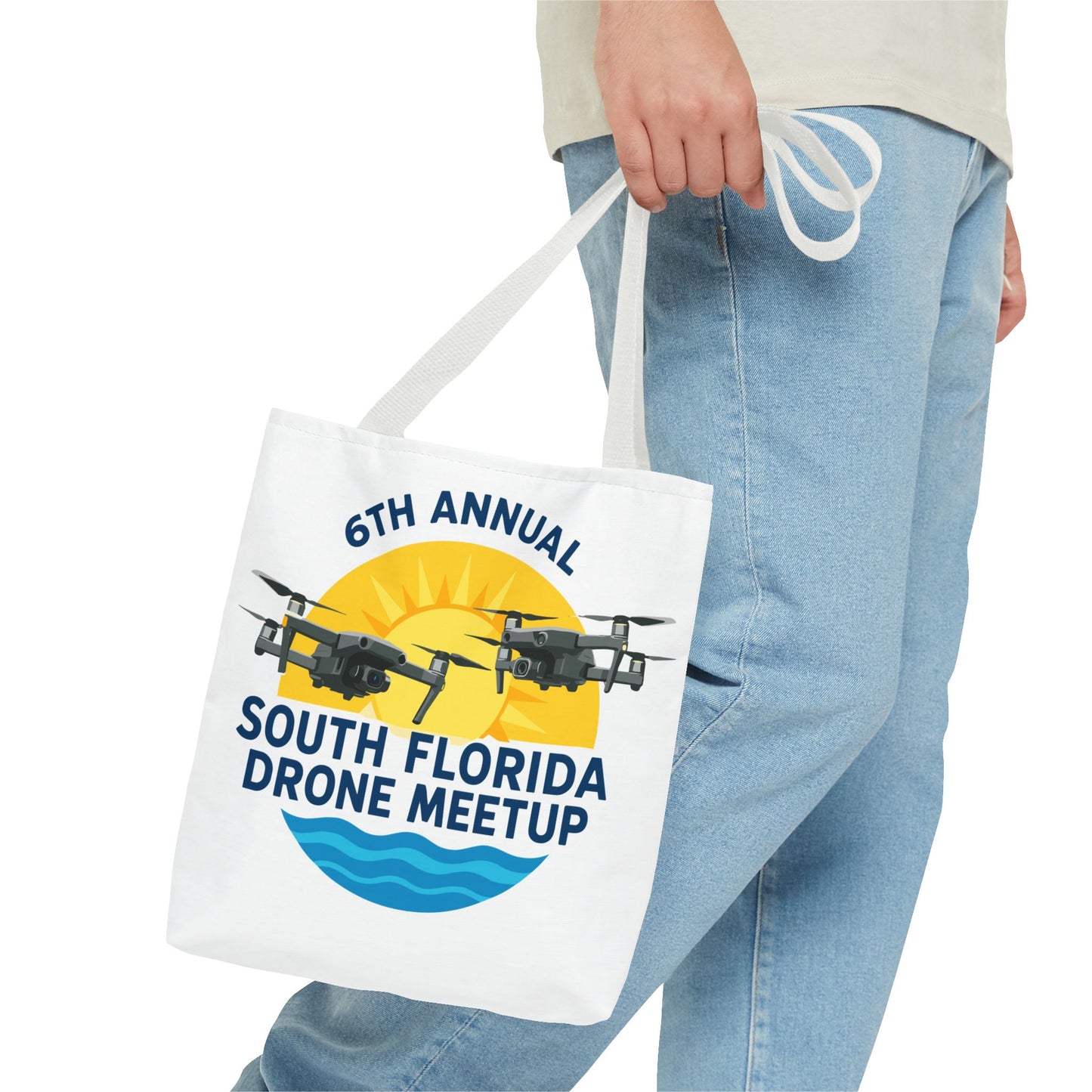 6th Annual South Florida Drone Meetup Light Colored Tote Bag