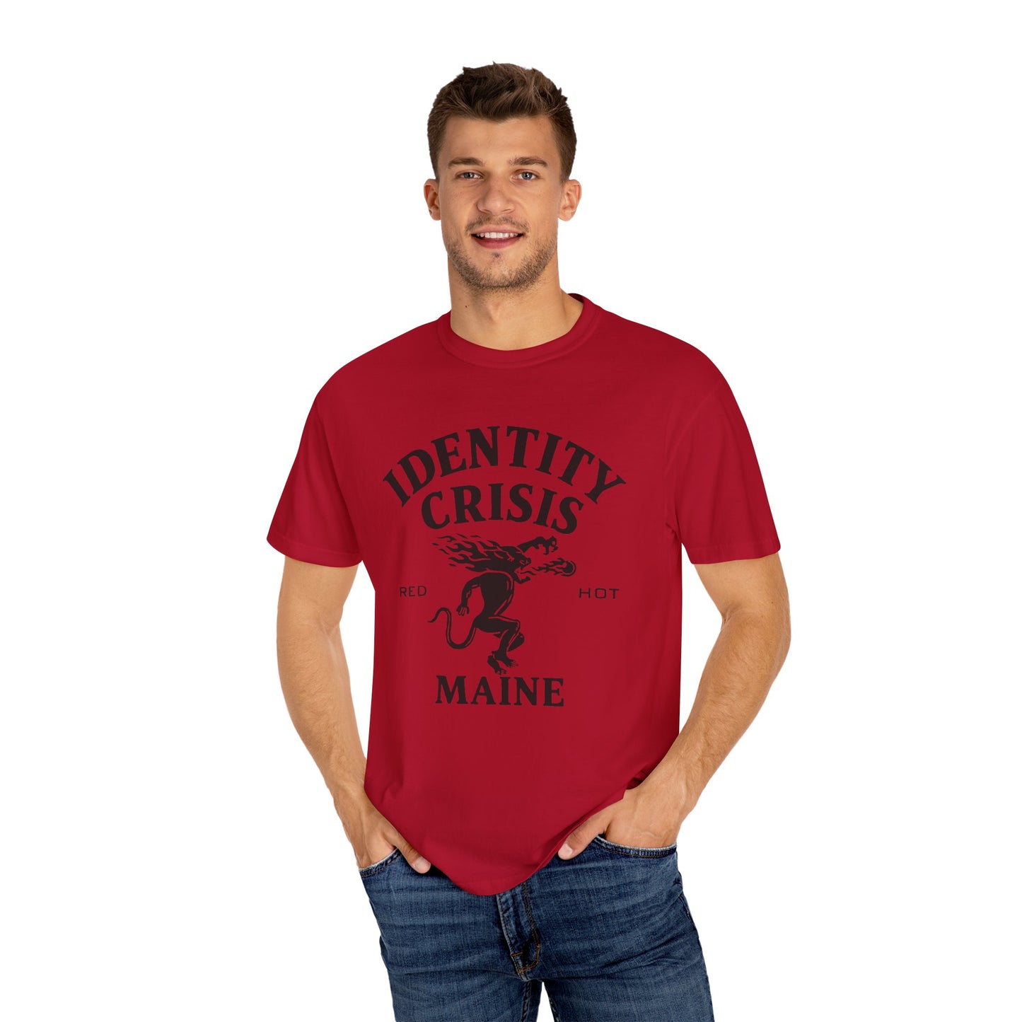 Unisex Identity Crisis T-shirt Fireball Edition
