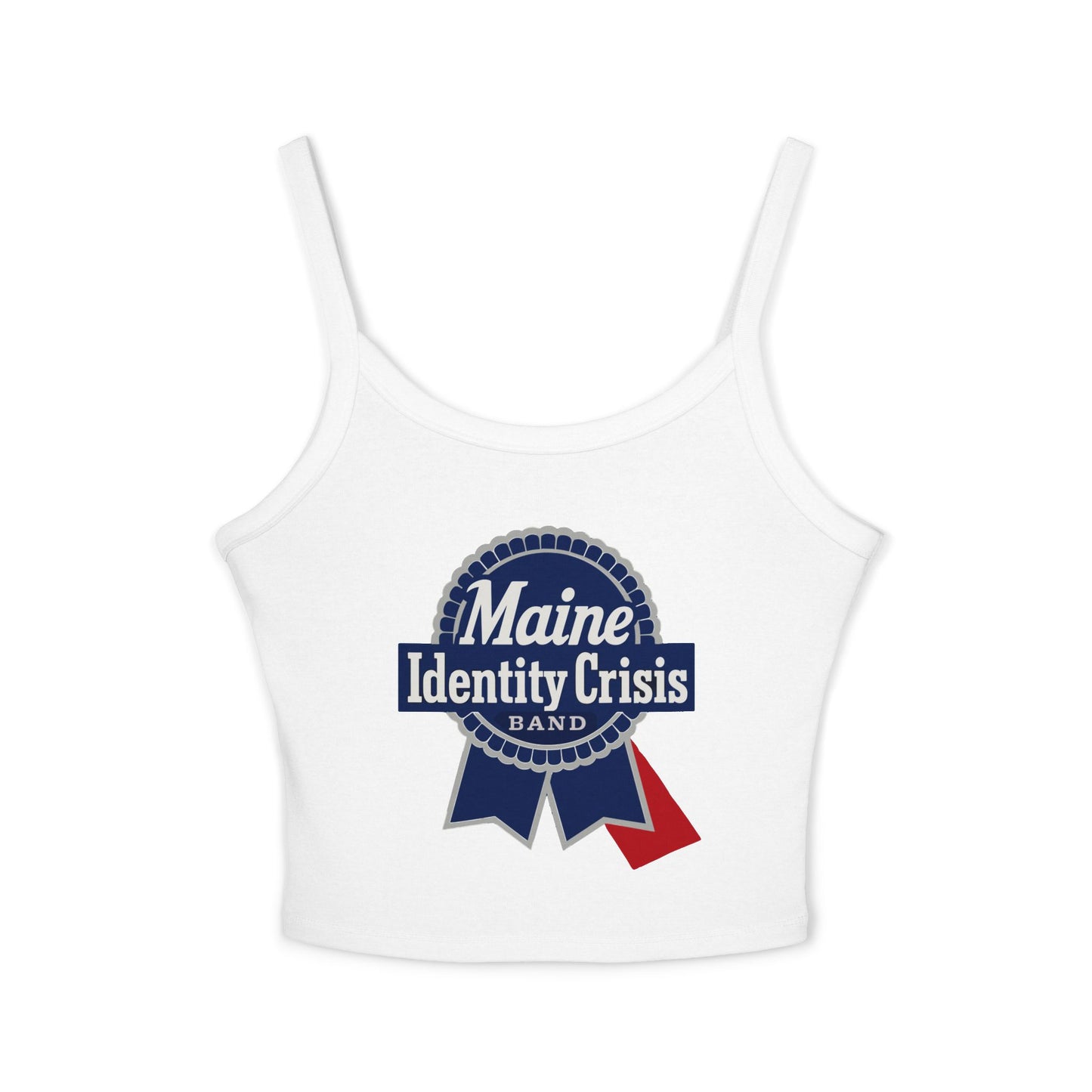 Identity Crisis Women's Spaghetti Strap Tank Top Pabst Blue Ribbon Edition