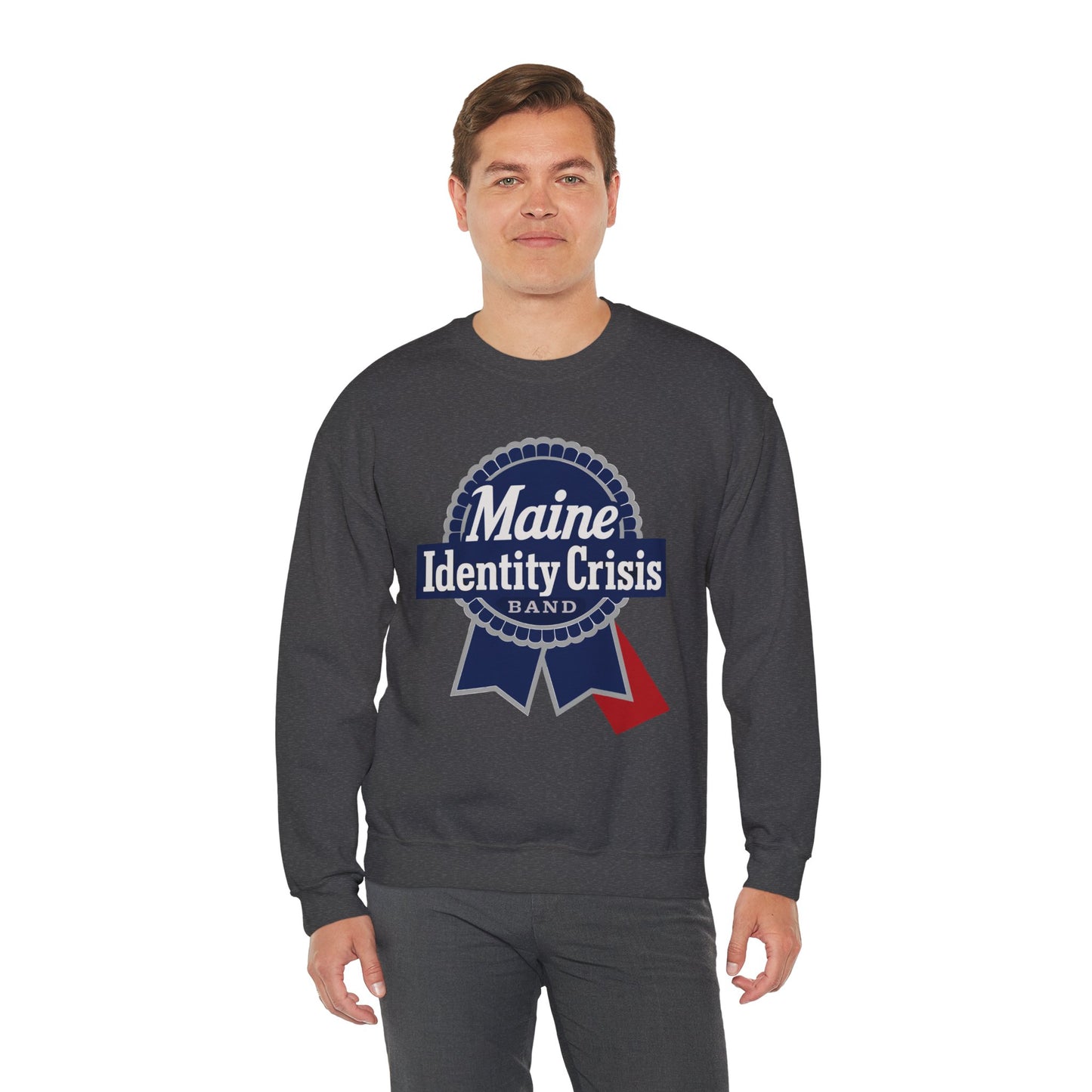 Identity Crisis Unisex Crewneck Sweatshirt Pabst Blue Ribbon Edition