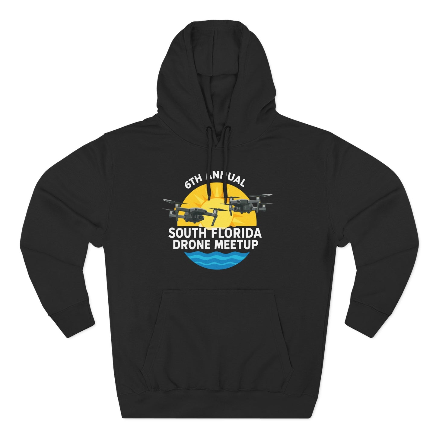 6th Annual South Florida Drone Meetup Hoodie - Dark Colors Cozy Fleece