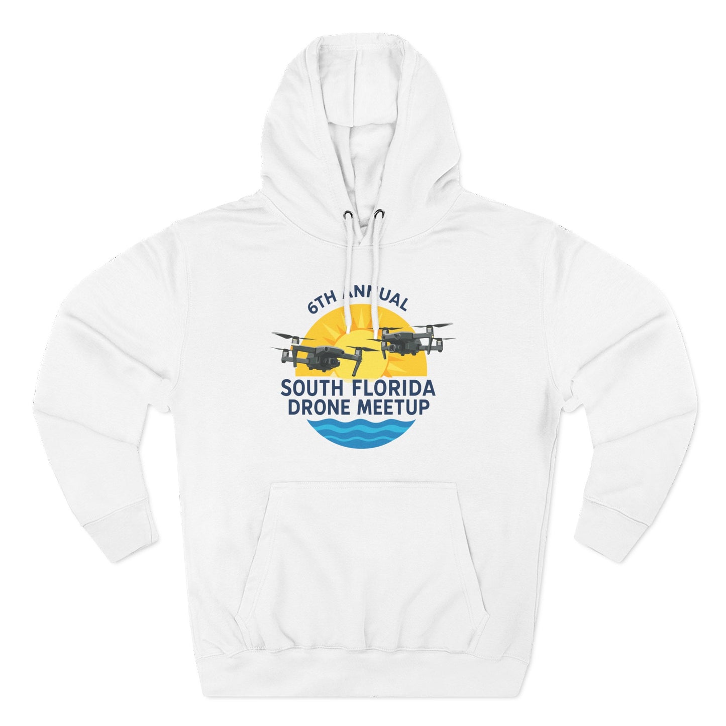 6th Annual South Florida Drone Meetup Hoodie - Light Colors Cozy Fleece