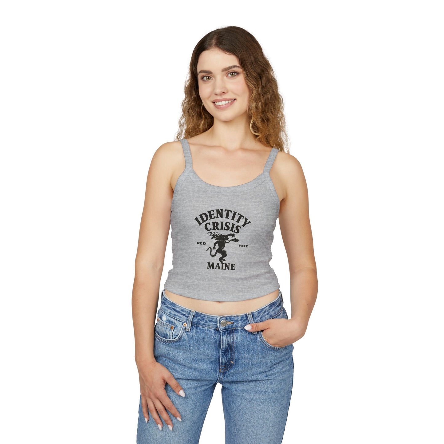 Identity Crisis Women's Spaghetti Strap Tank Top Fireball Edition