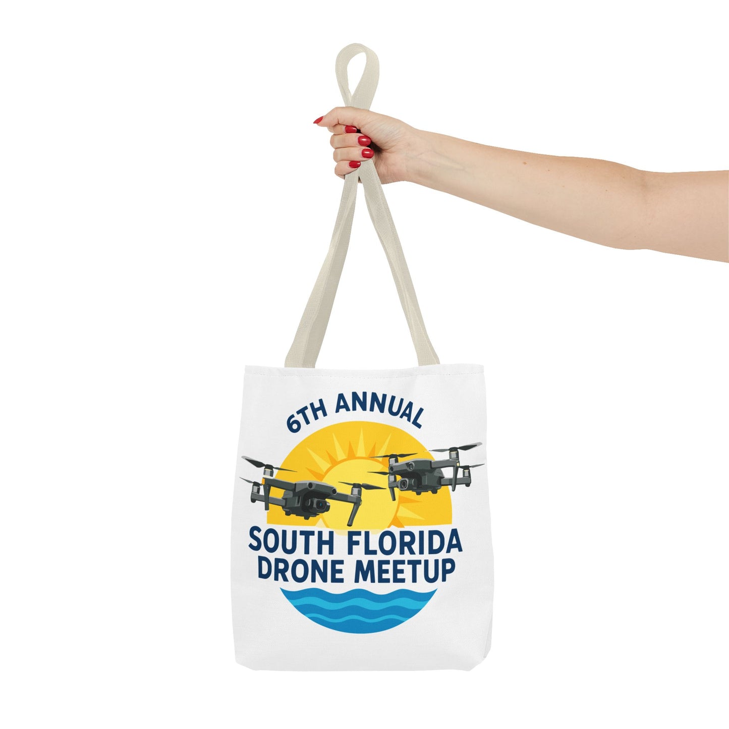 6th Annual South Florida Drone Meetup Light Colored Tote Bag