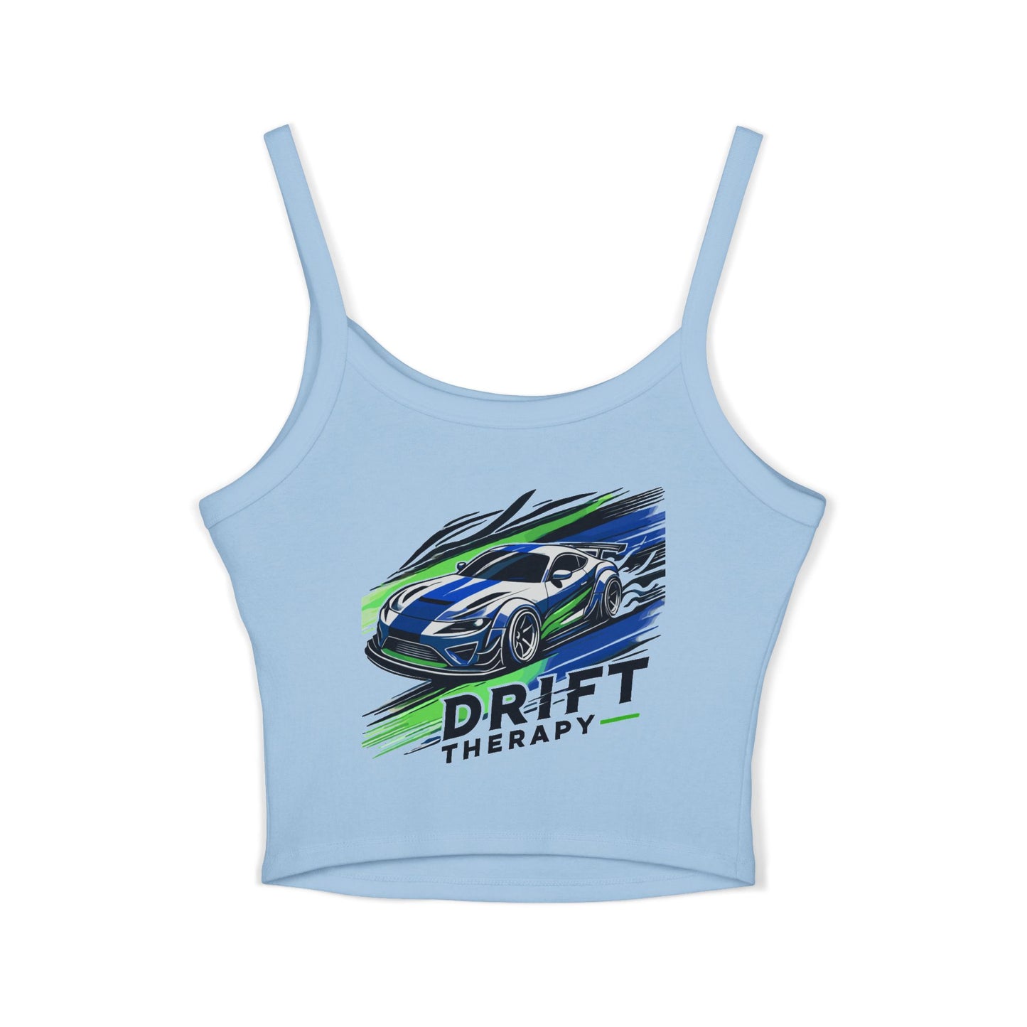 Women's Spaghetti Strap Tank Top, Control the Chaos, Drift Therapy, Summer Vibes, Casual Wear, Gift for Car Enthusiasts