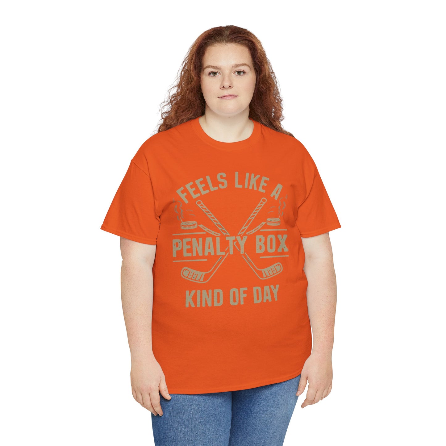 Penalty Box Unisex Heavy Cotton Tee, Funny T-Shirt, Hockey Fan Gift, Sports Apparel, Casual Wear, Game Day Clothing