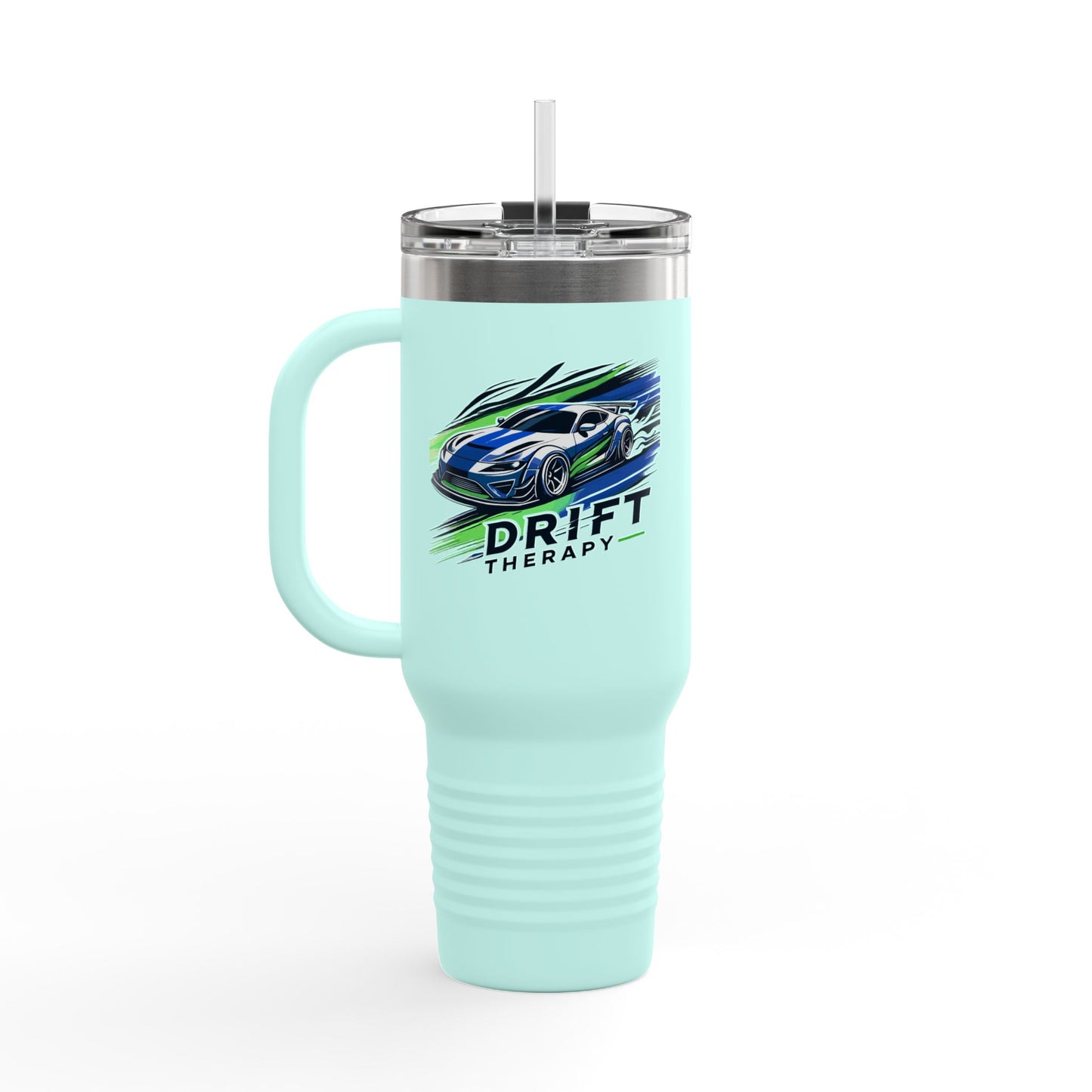 Drift Therapy Insulated Travel Mug | 40oz | Car Enthusiast Gift | Perfect for Road Trips, Coffee Lovers, Sports Fans, Outdoors