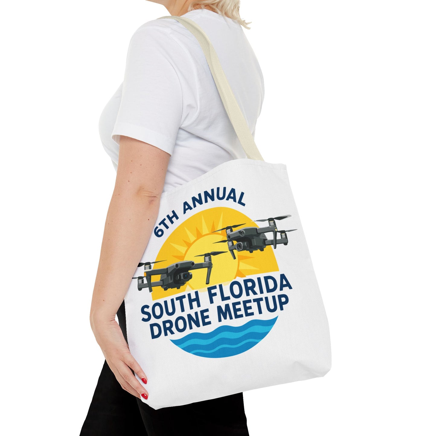 6th Annual South Florida Drone Meetup Light Colored Tote Bag