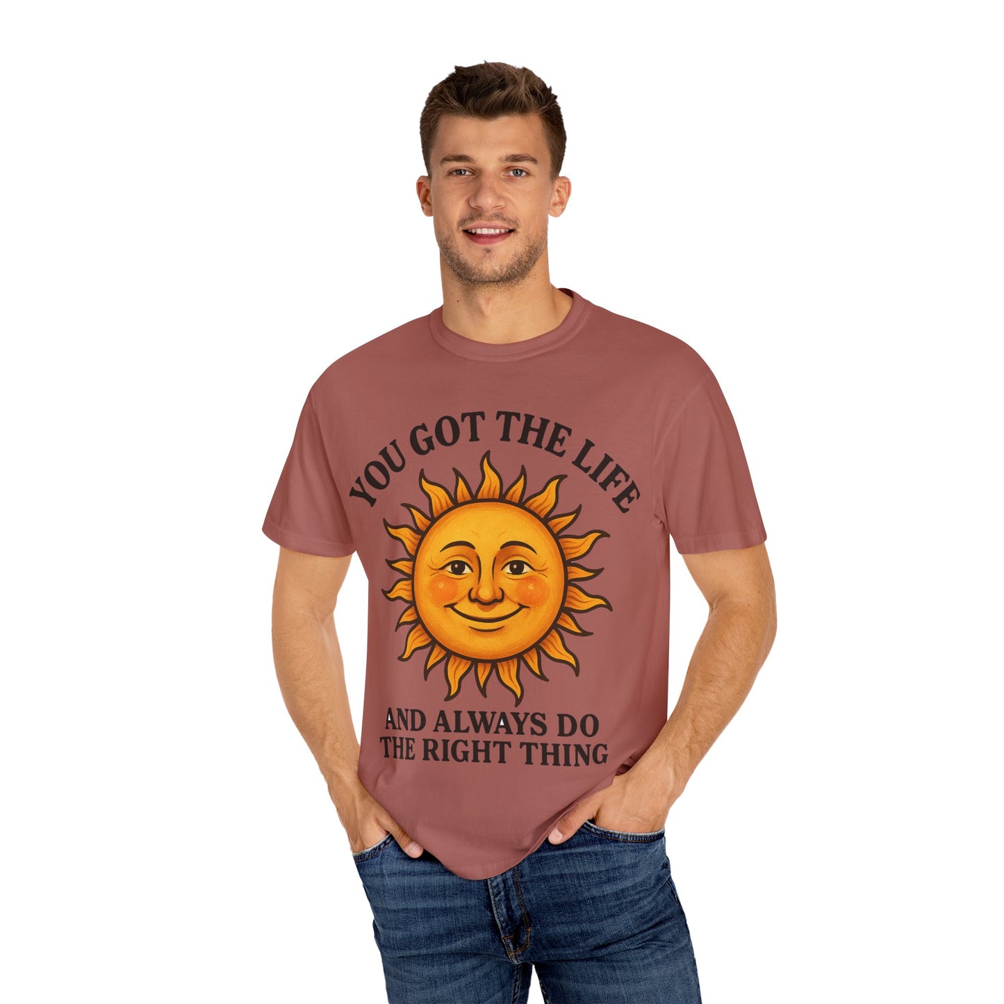 Sunny Vibes T-Shirt, Inspirational Tee for Positive Energy, Gift for Friends, Summer Fashion, Relaxed Lifestyle Wear