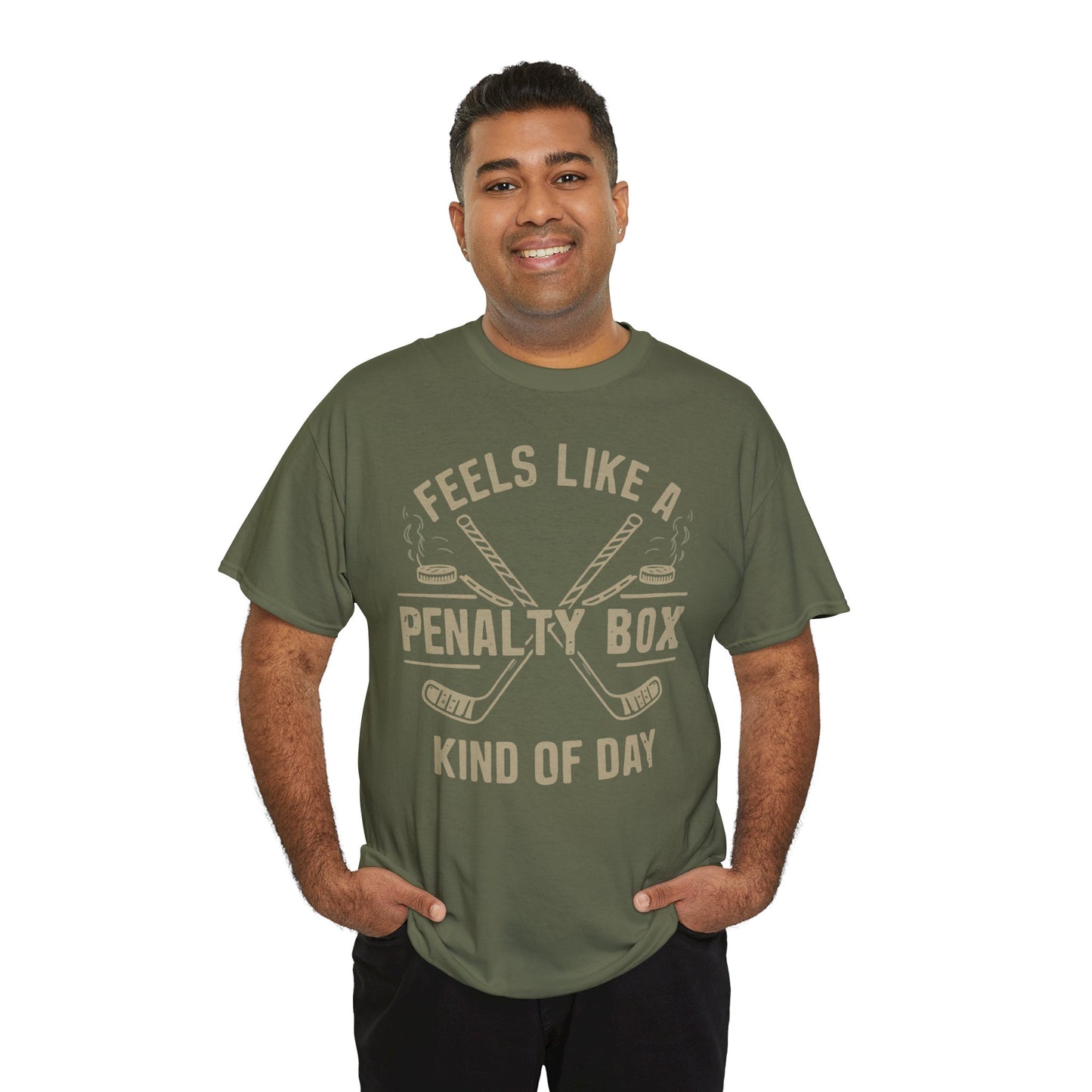 Penalty Box Unisex Heavy Cotton Tee, Funny T-Shirt, Hockey Fan Gift, Sports Apparel, Casual Wear, Game Day Clothing