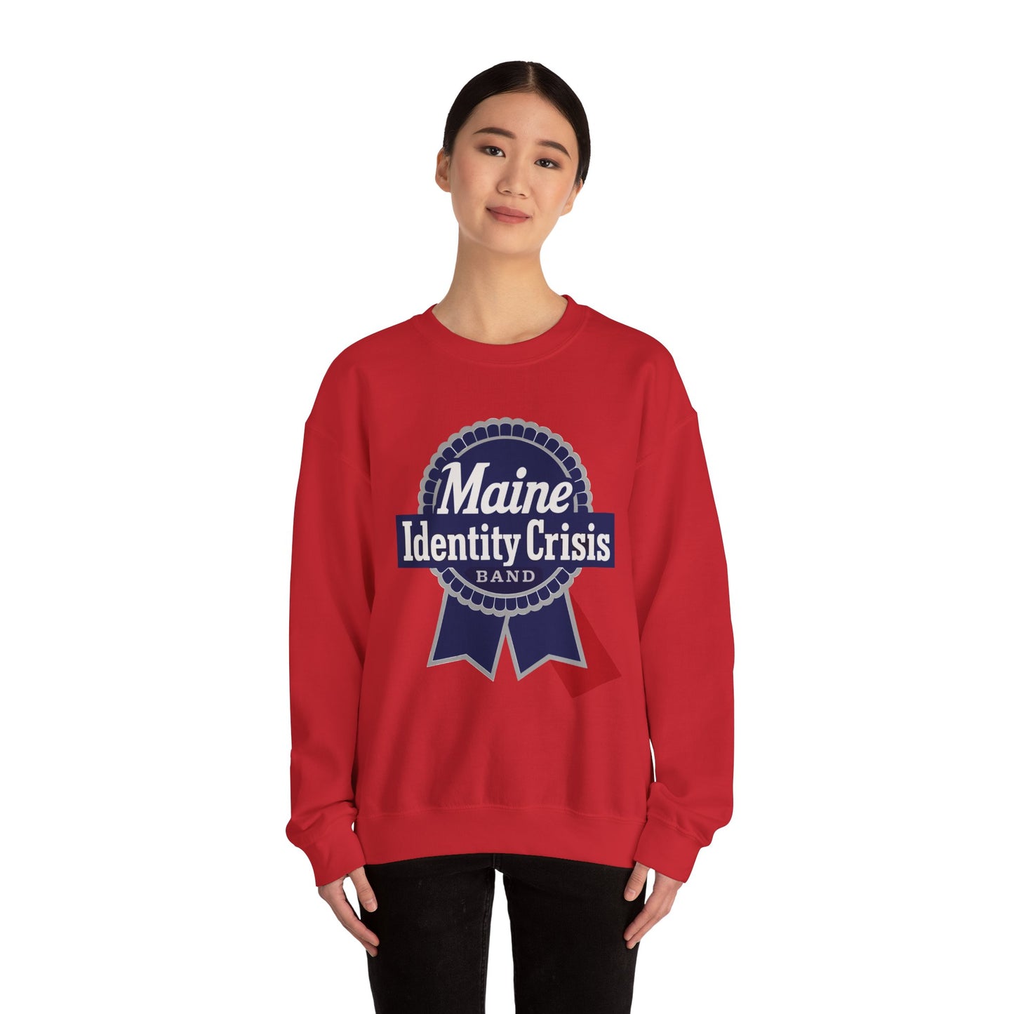 Identity Crisis Unisex Crewneck Sweatshirt Pabst Blue Ribbon Edition