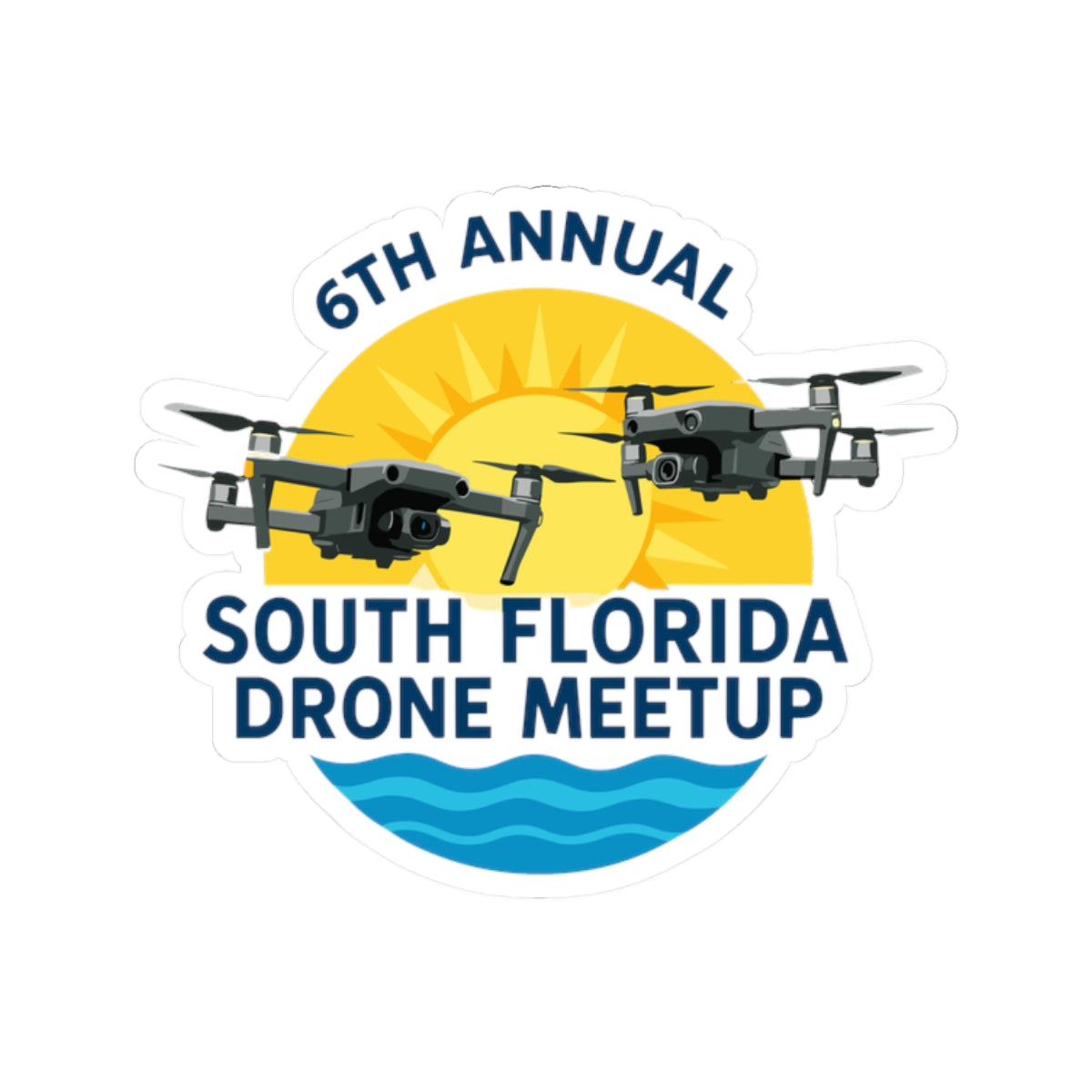 6th Annual South Florida Drone Meetup Kiss-Cut Stickers