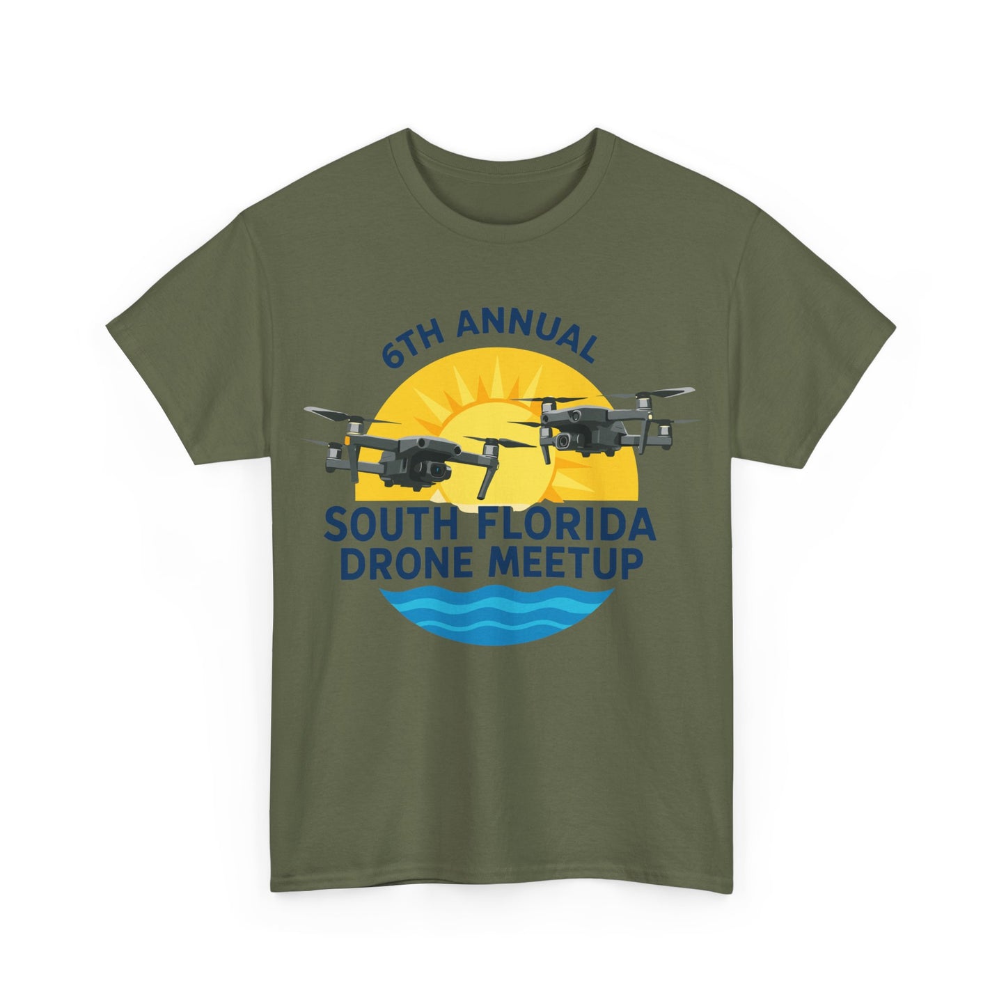 6th Annual South Florida Drone Meetup Unisex Heavy Cotton Tee