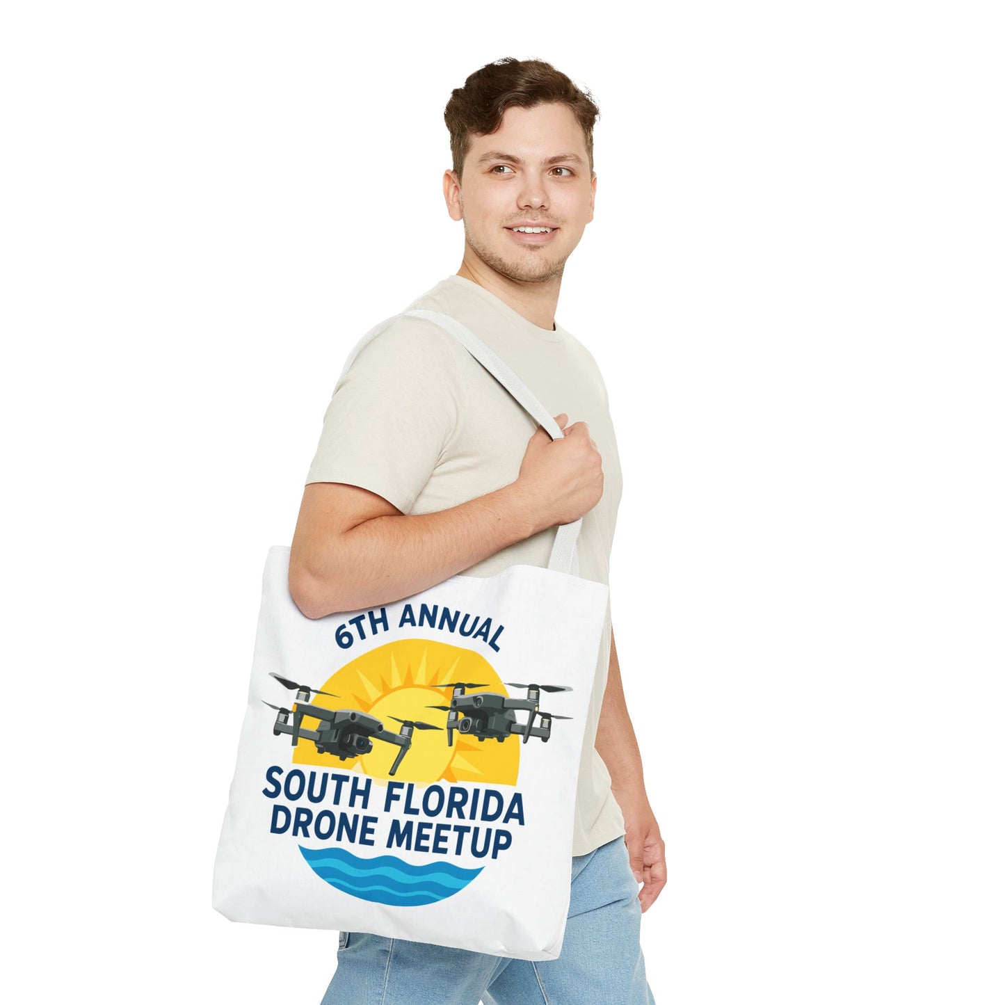 6th Annual South Florida Drone Meetup Light Colored Tote Bag