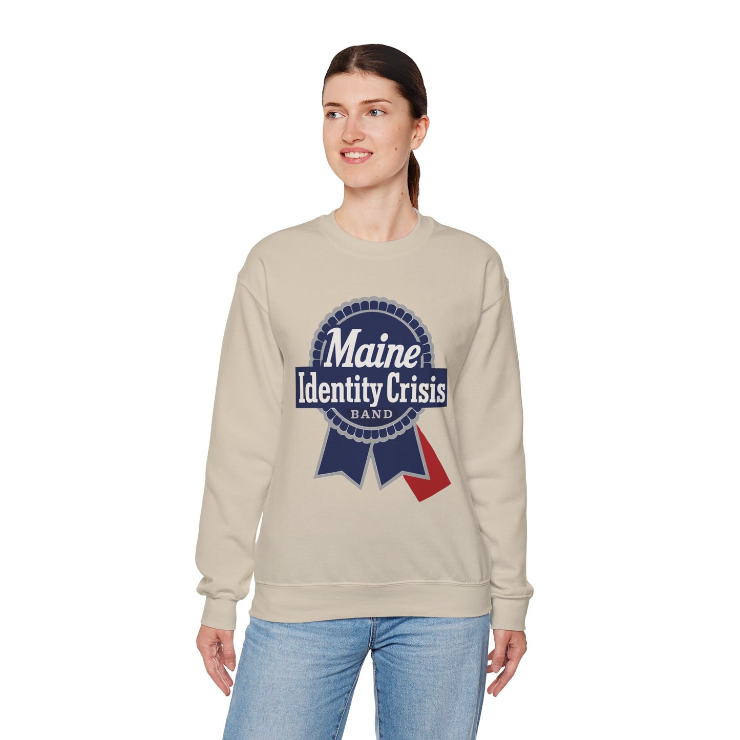 Identity Crisis Unisex Crewneck Sweatshirt Pabst Blue Ribbon Edition