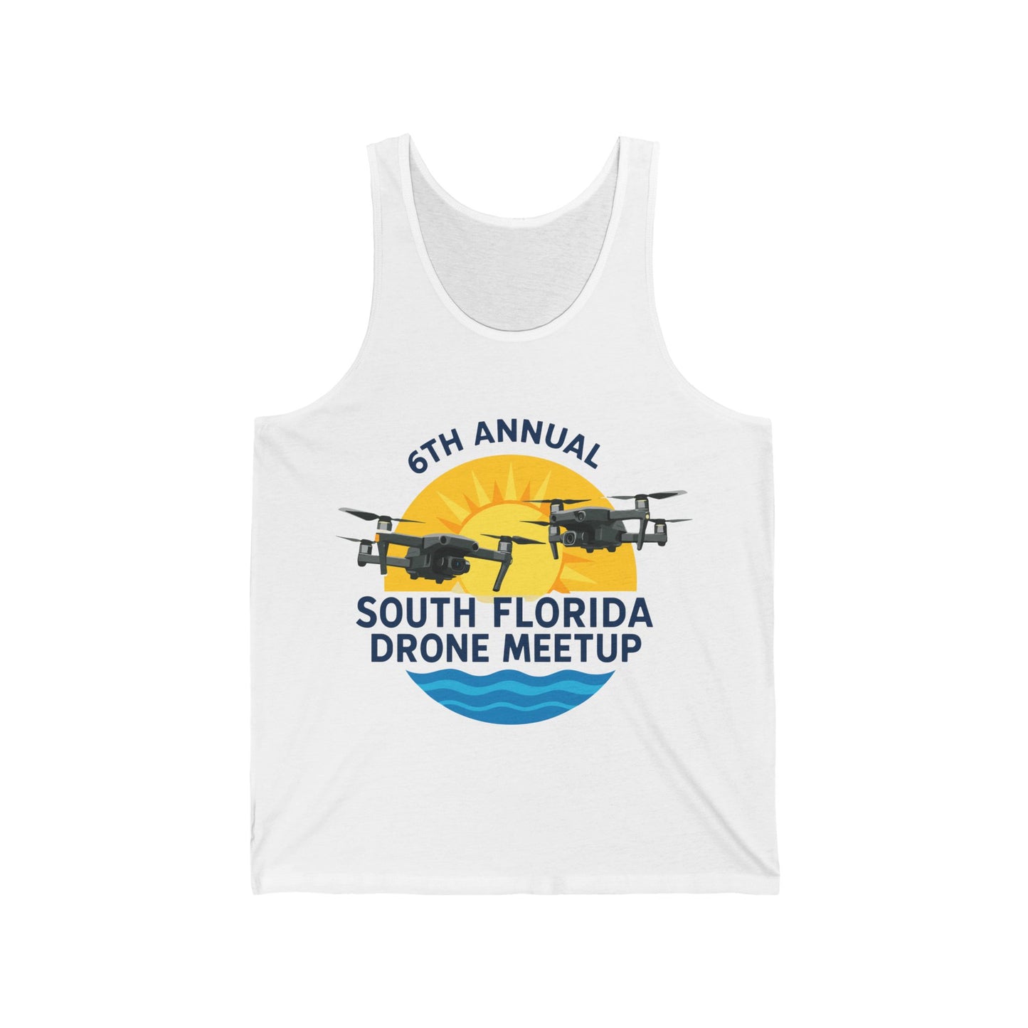 6th Annual South Florida Drone Meetup Unisex Jersey Tank