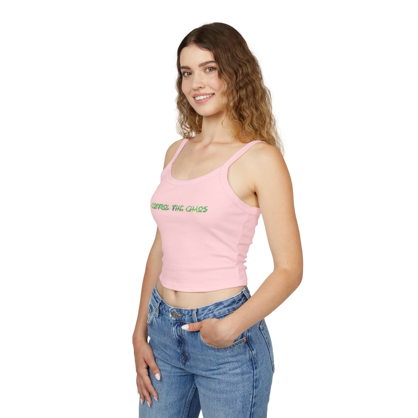 Women's Spaghetti Strap Tank Top, Control the Chaos, Drift Therapy, Summer Vibes, Casual Wear, Gift for Car Enthusiasts