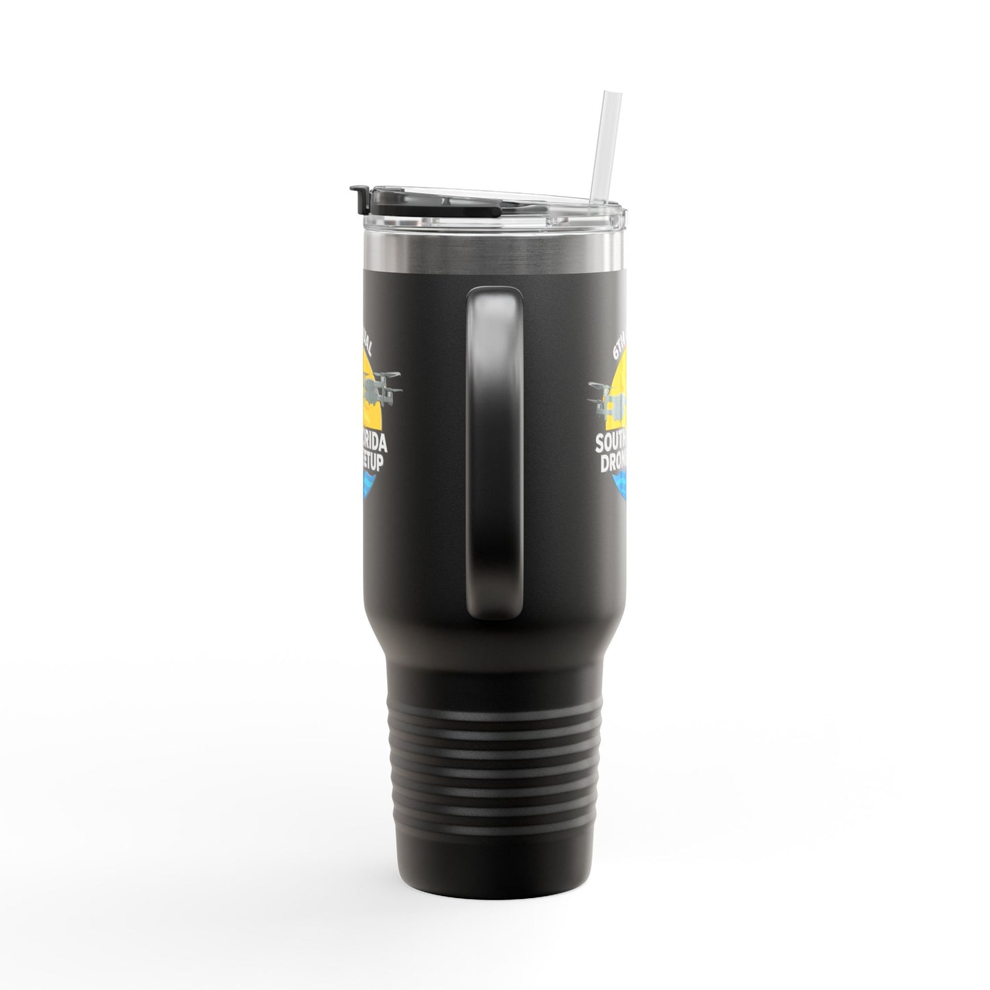 6th Annual South Florida Drone Meetup Insulated Travel Mug, Dark Colored, 40oz