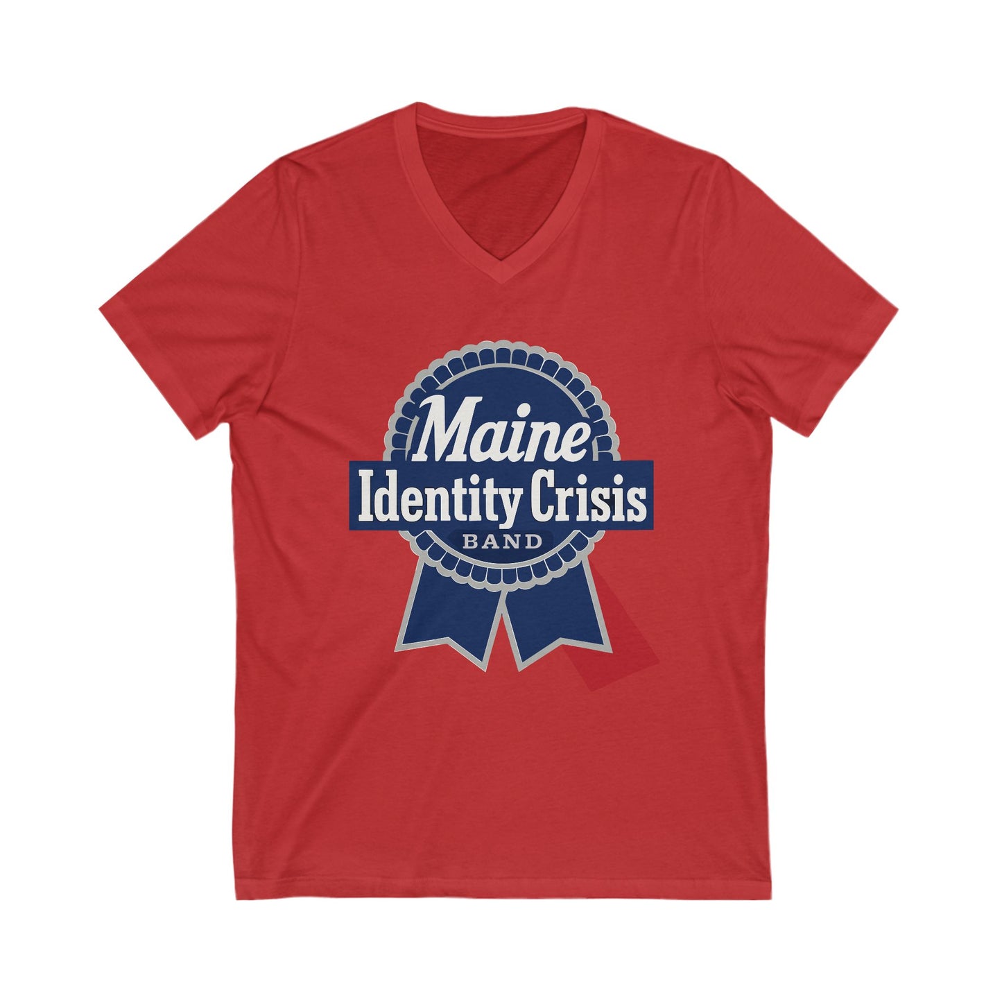 Identity Crisis Unisex V-Neck Tee Pabst Blue Ribbon Edition