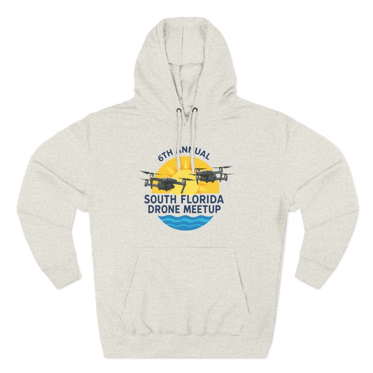 6th Annual South Florida Drone Meetup Hoodie - Light Colors Cozy Fleece