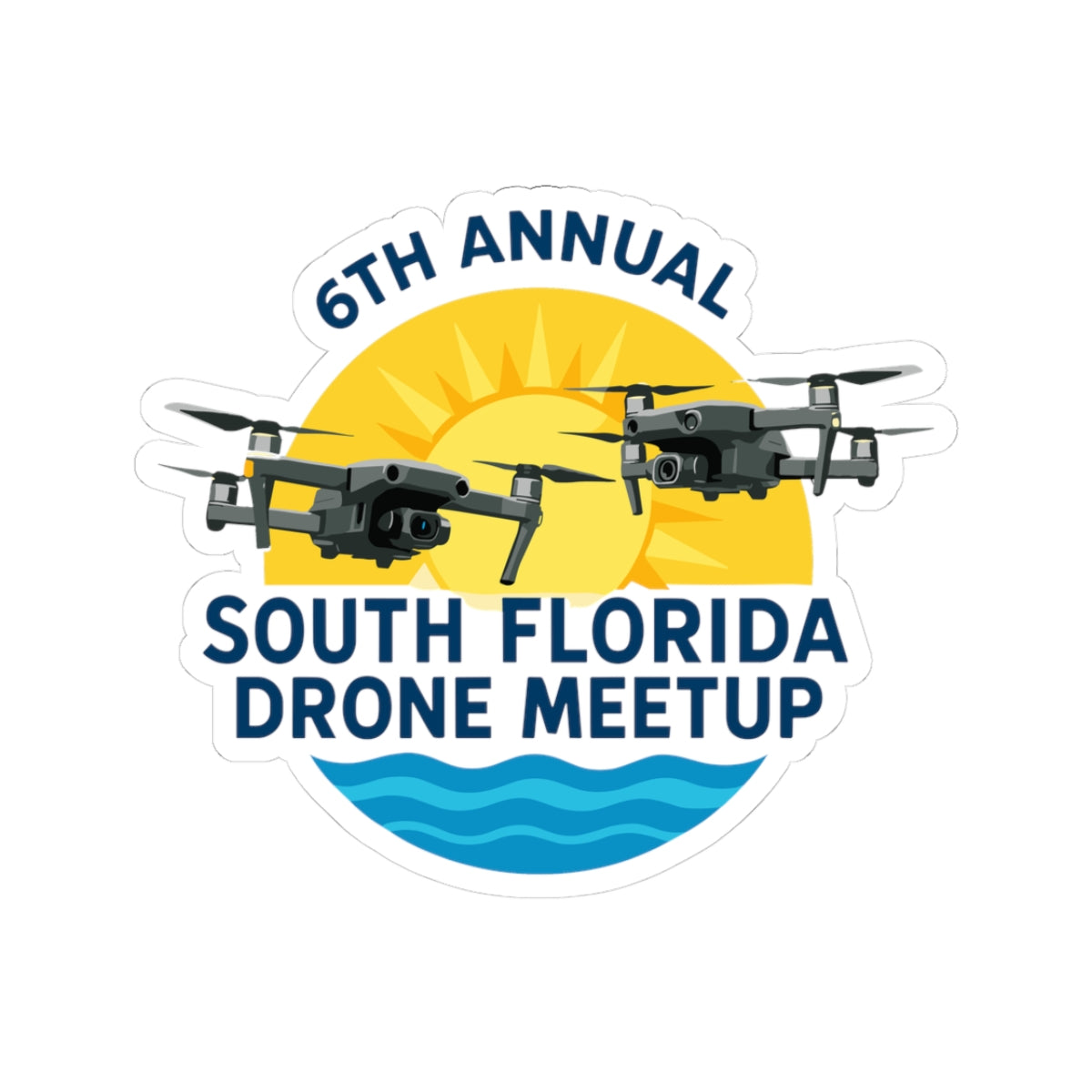 6th Annual South Florida Drone Meetup Kiss-Cut Stickers