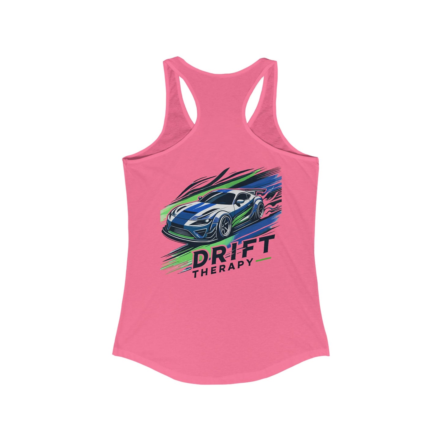 Racerback Tank Top, Control the Chaos, Drift Therapy, Summer Apparel, Gift for Car Enthusiasts, Workout Gear, Relaxed Fit