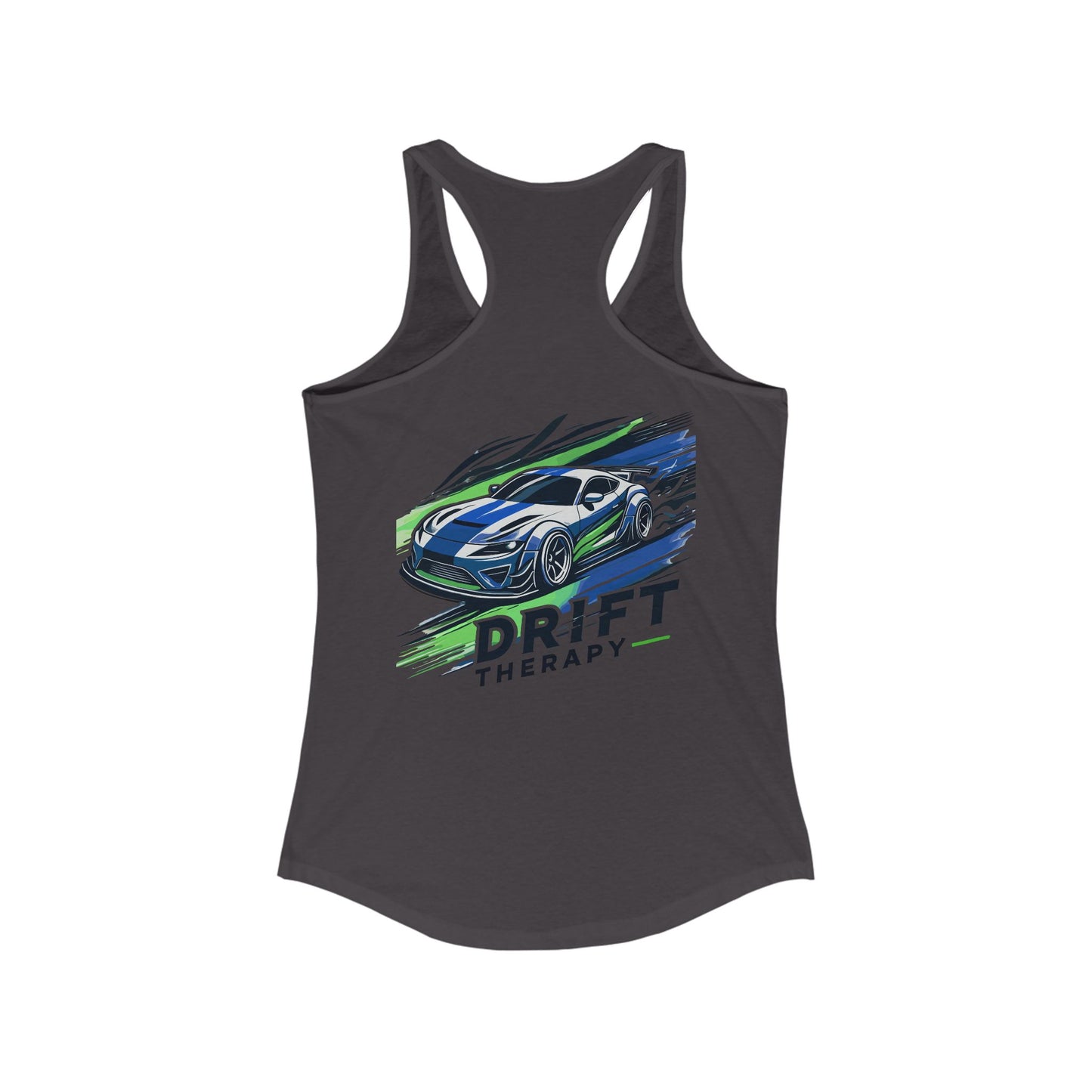 Racerback Tank Top, Control the Chaos, Drift Therapy, Summer Apparel, Gift for Car Enthusiasts, Workout Gear, Relaxed Fit