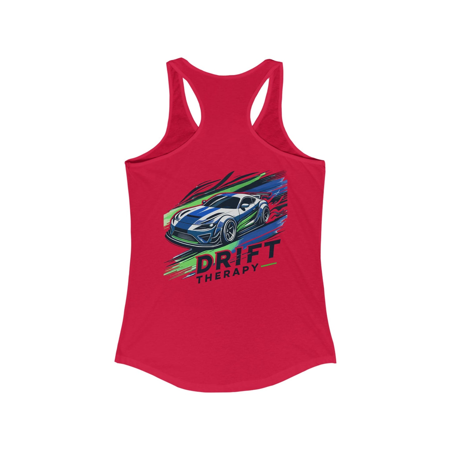 Racerback Tank Top, Control the Chaos, Drift Therapy, Summer Apparel, Gift for Car Enthusiasts, Workout Gear, Relaxed Fit